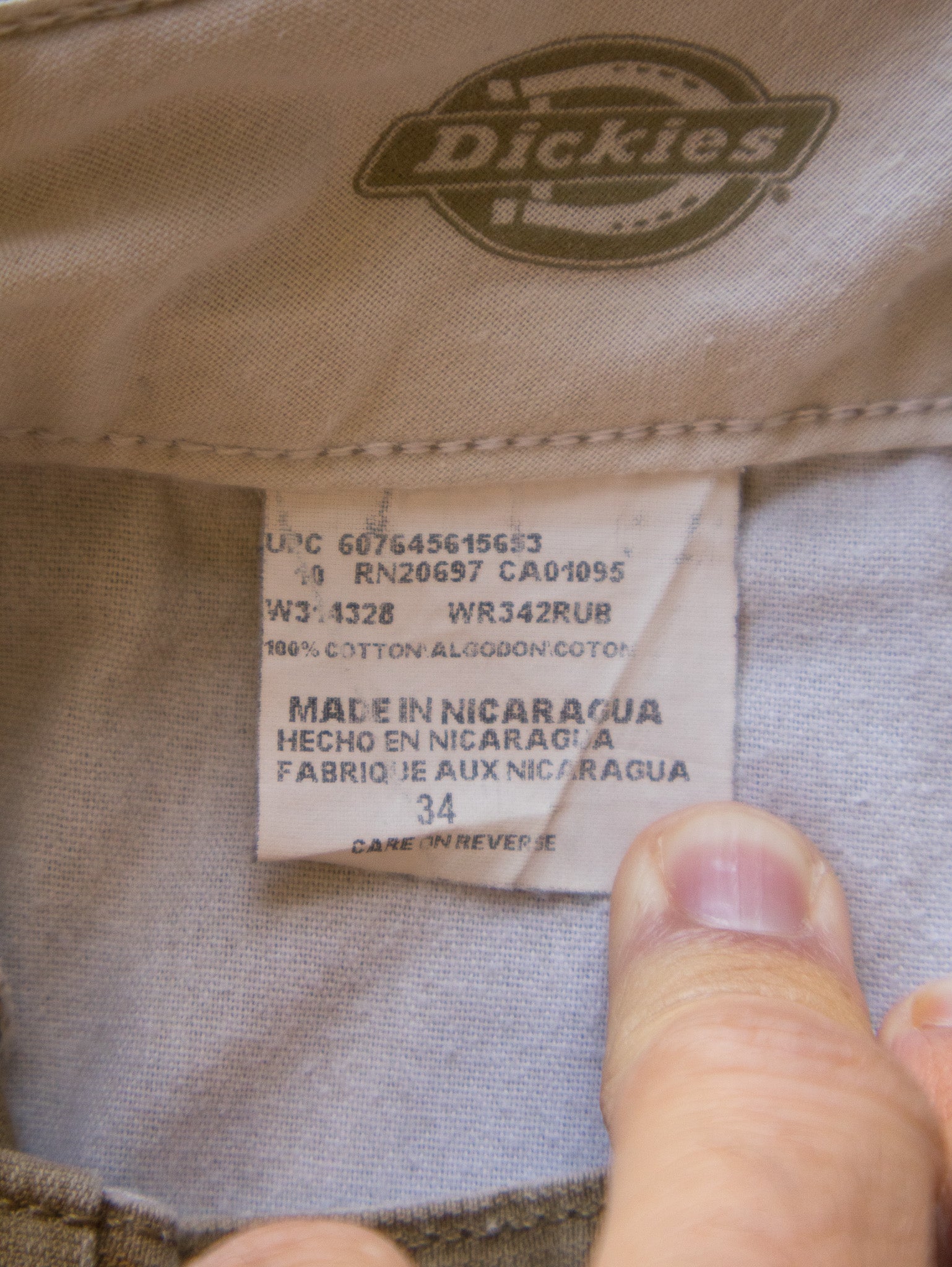 Vintage Tan Dickies Canvas Carpenter Shorts (W34)
