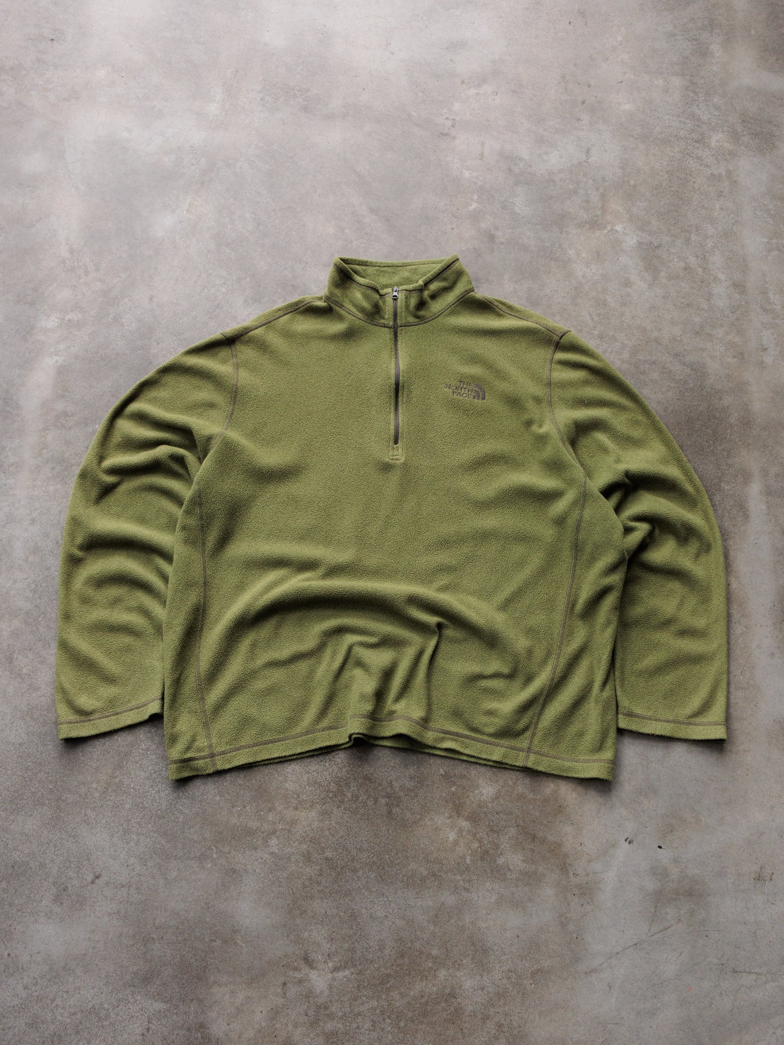 Vintage Green The North Face Fleece Quarter Zip (XL)
