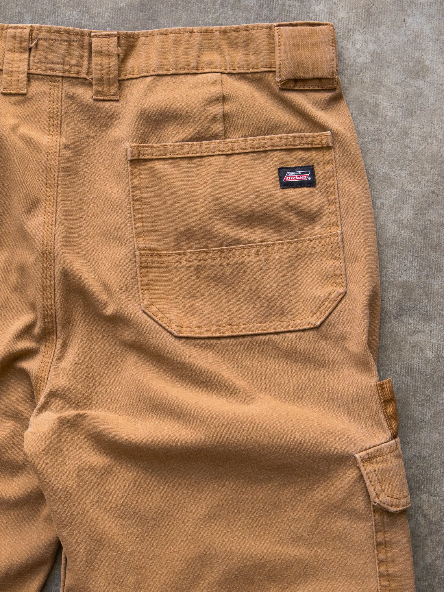 Vintage Brown Dickies Carpenter Ripstop Shorts (W34)