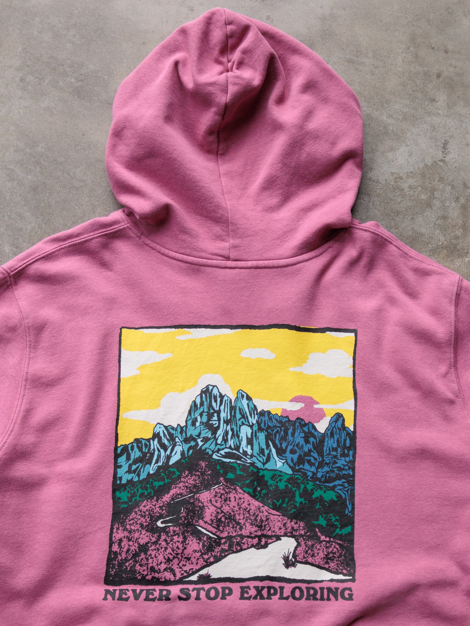 Vintage Pink The North Face Mountain Hoodie (2XL)
