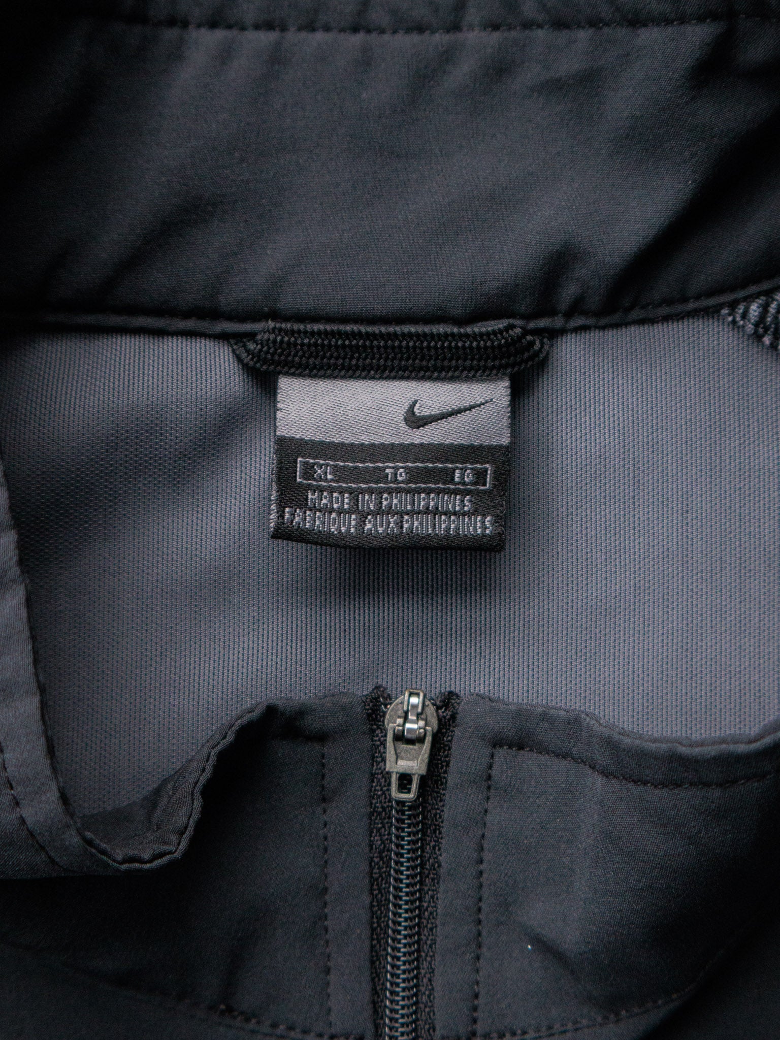 Vintage 00s Black Nike Colourblock Quarter Zip (XL)