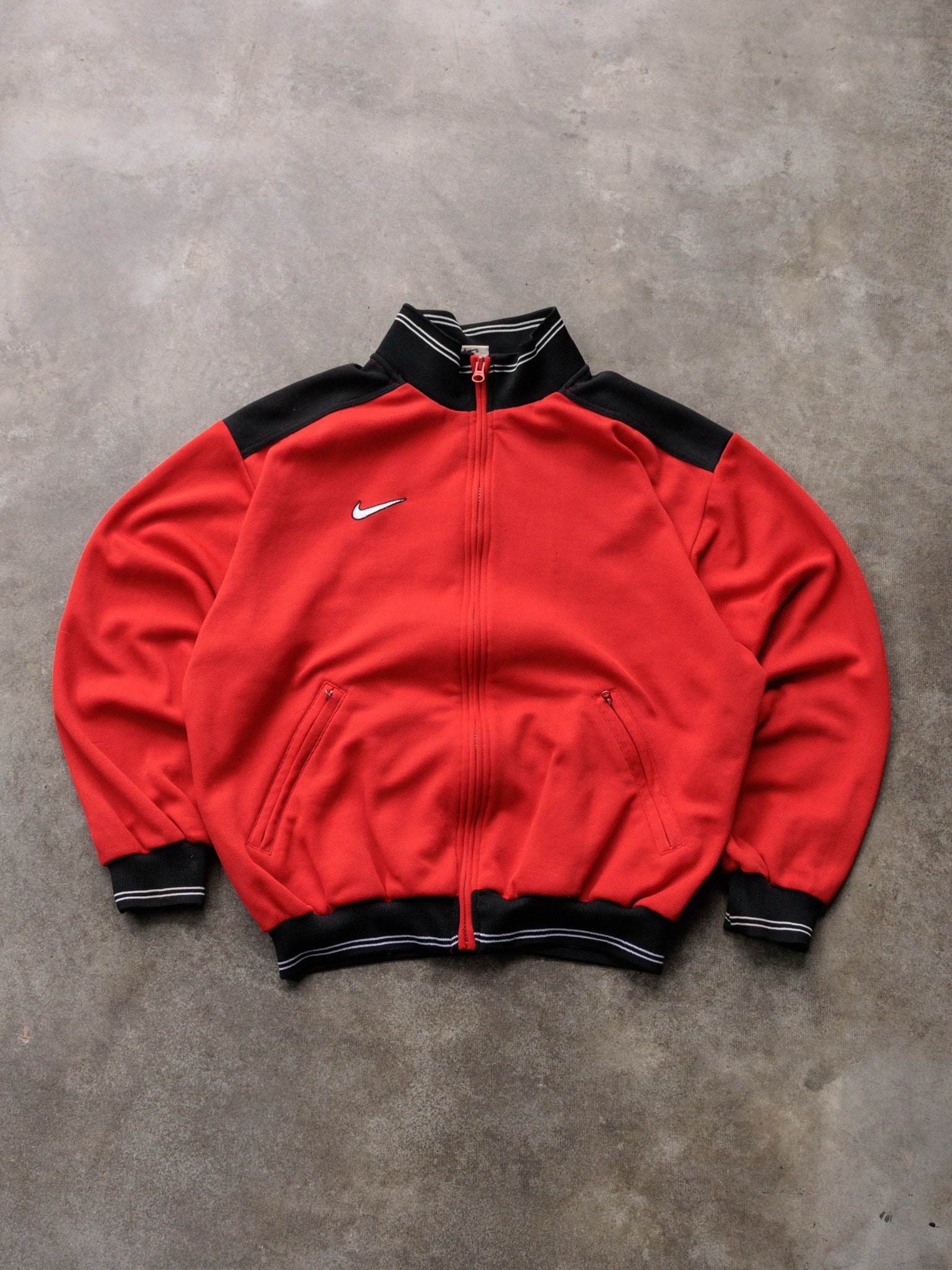 Vintage 90s Red Nike Santa Clara Track Jacket (Women's S)