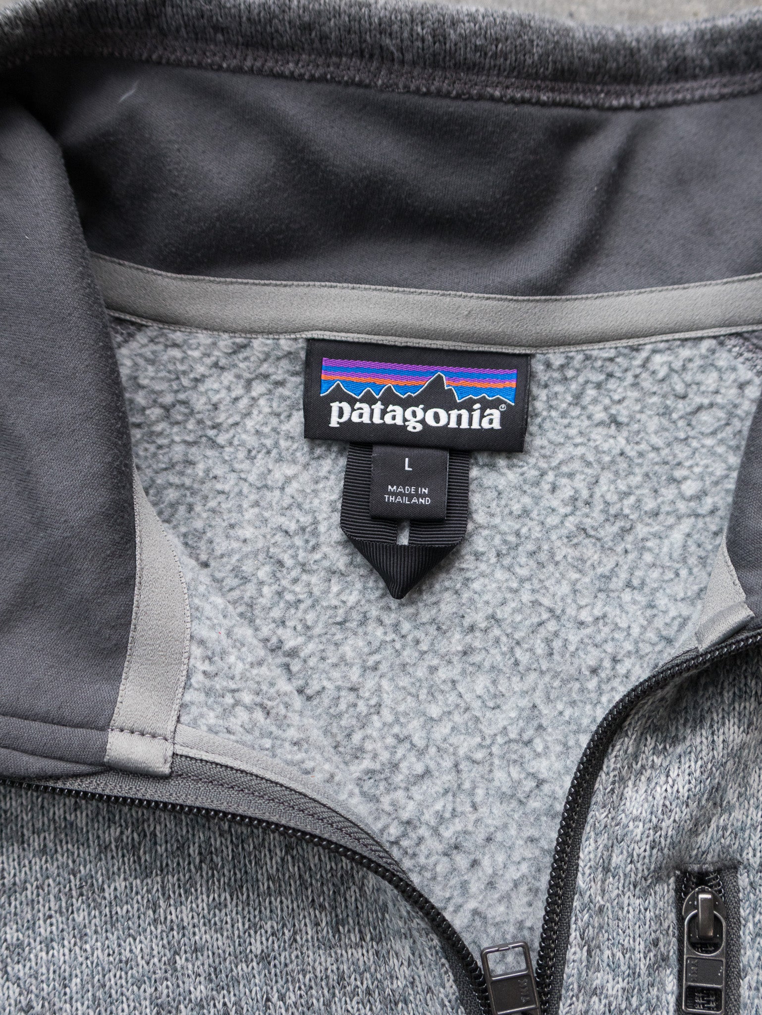 Vintage Grey Patagonia Quarter Zip Fleece (L)