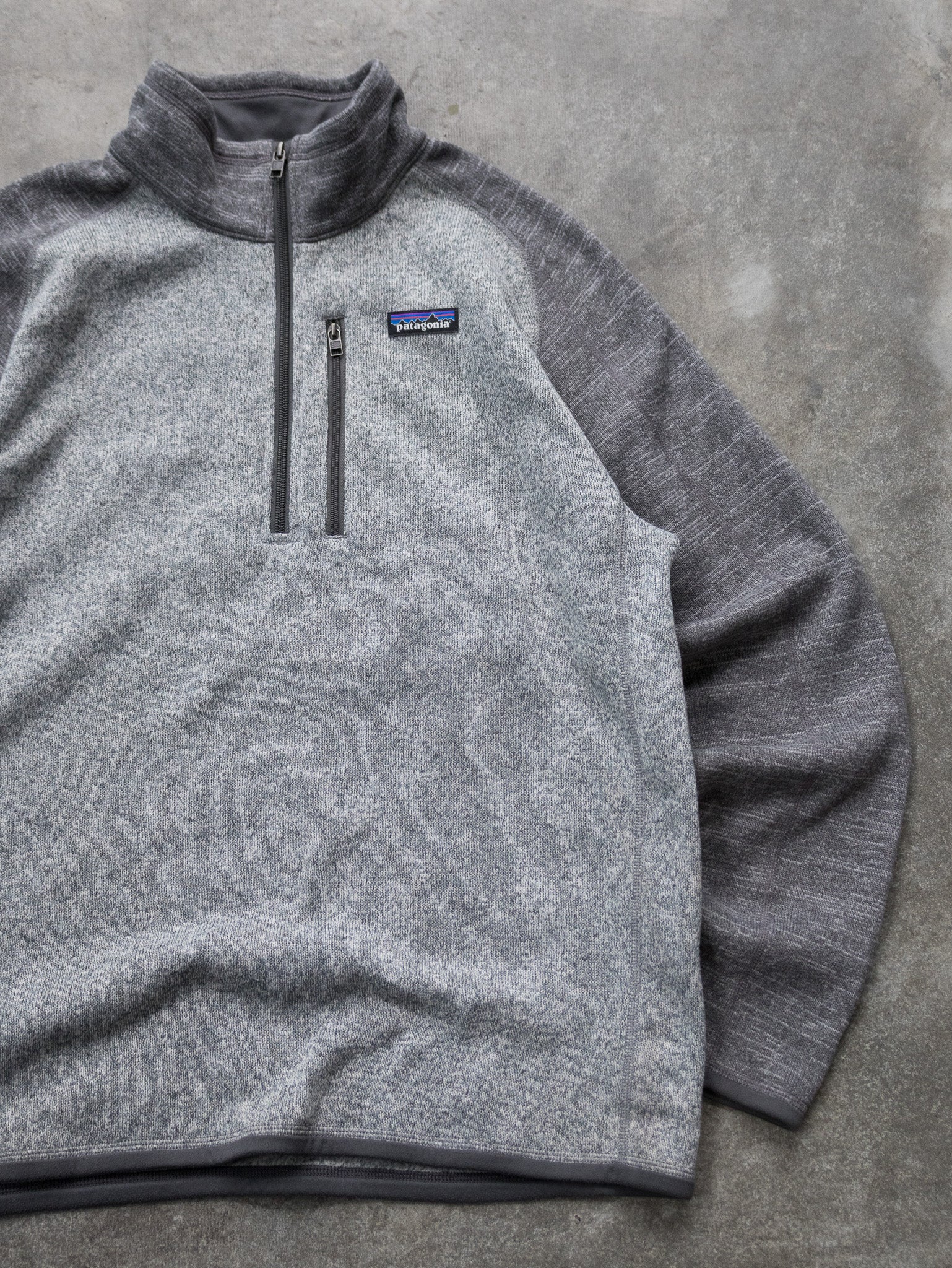 Vintage Grey Patagonia Quarter Zip Fleece (L)