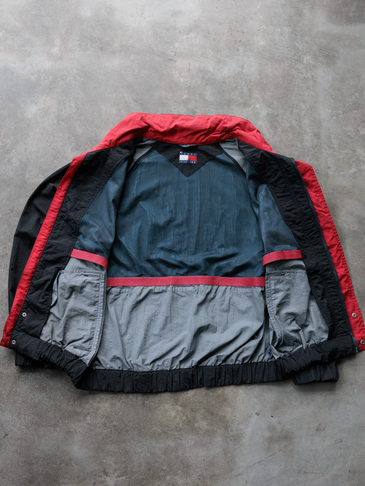 Vintage Black Tommy Hilfiger Jacket (XL)