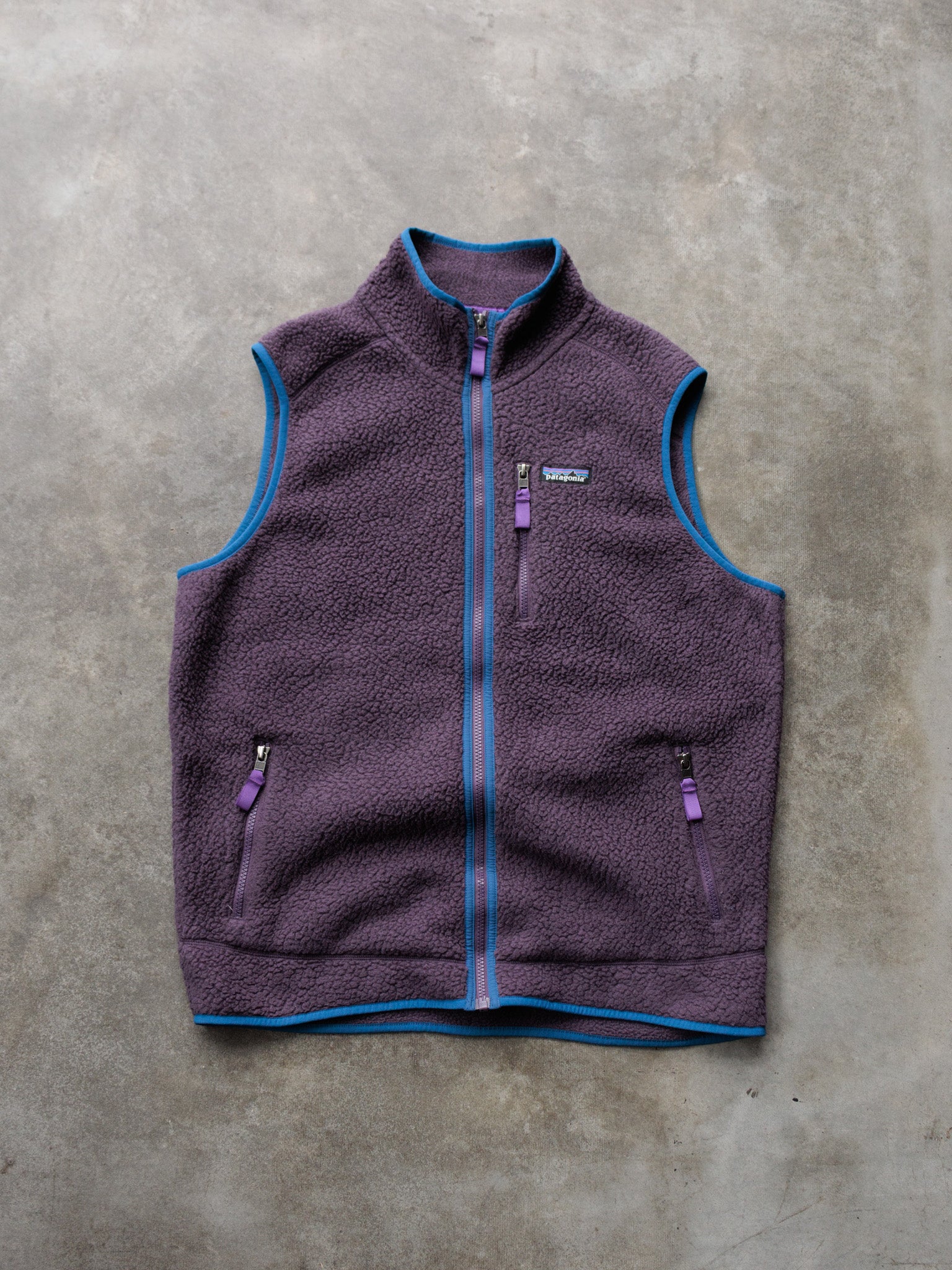 Vintage Purple Patagonia Fleece Vest (L)