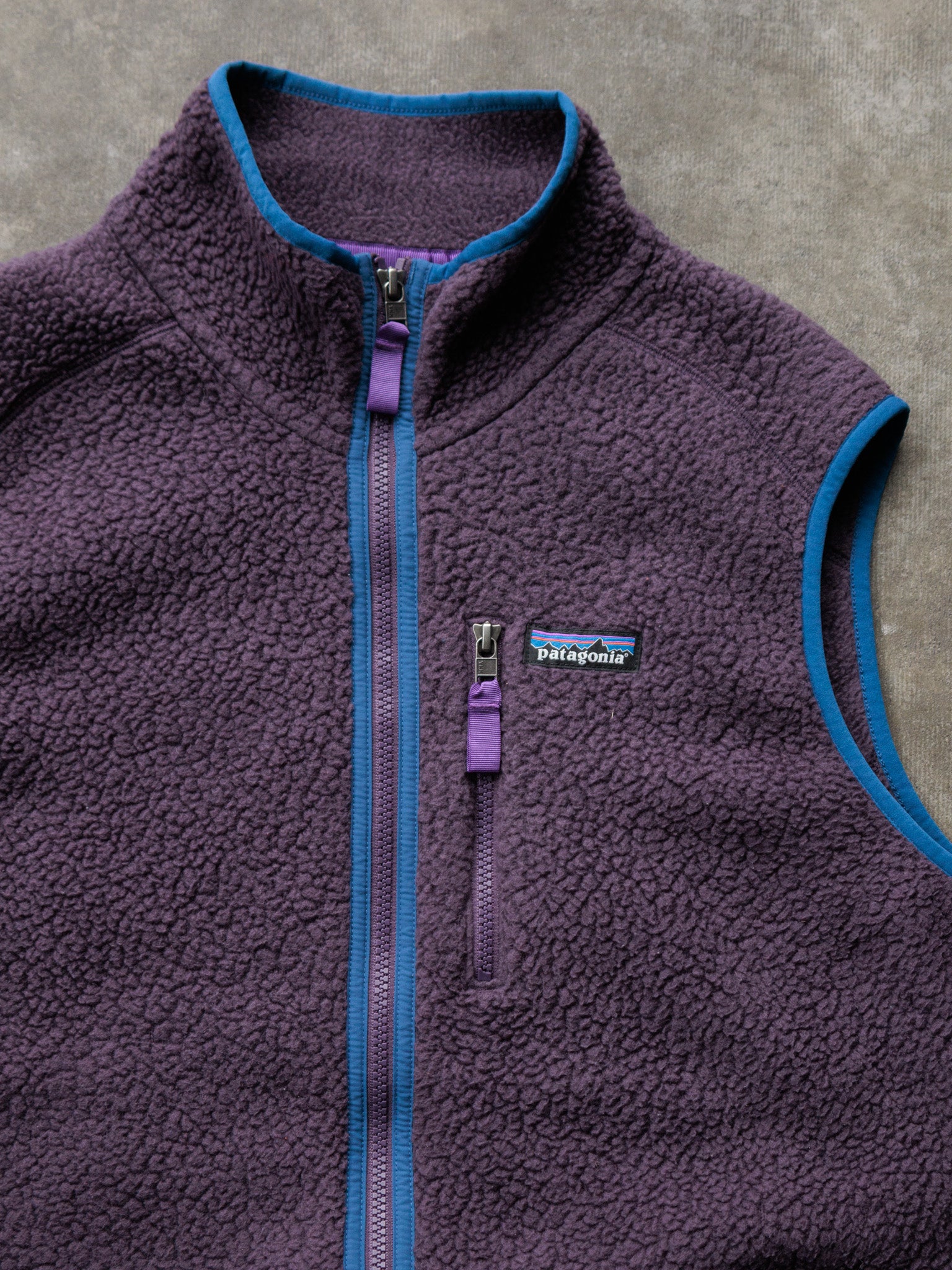 Vintage Purple Patagonia Fleece Vest (L)