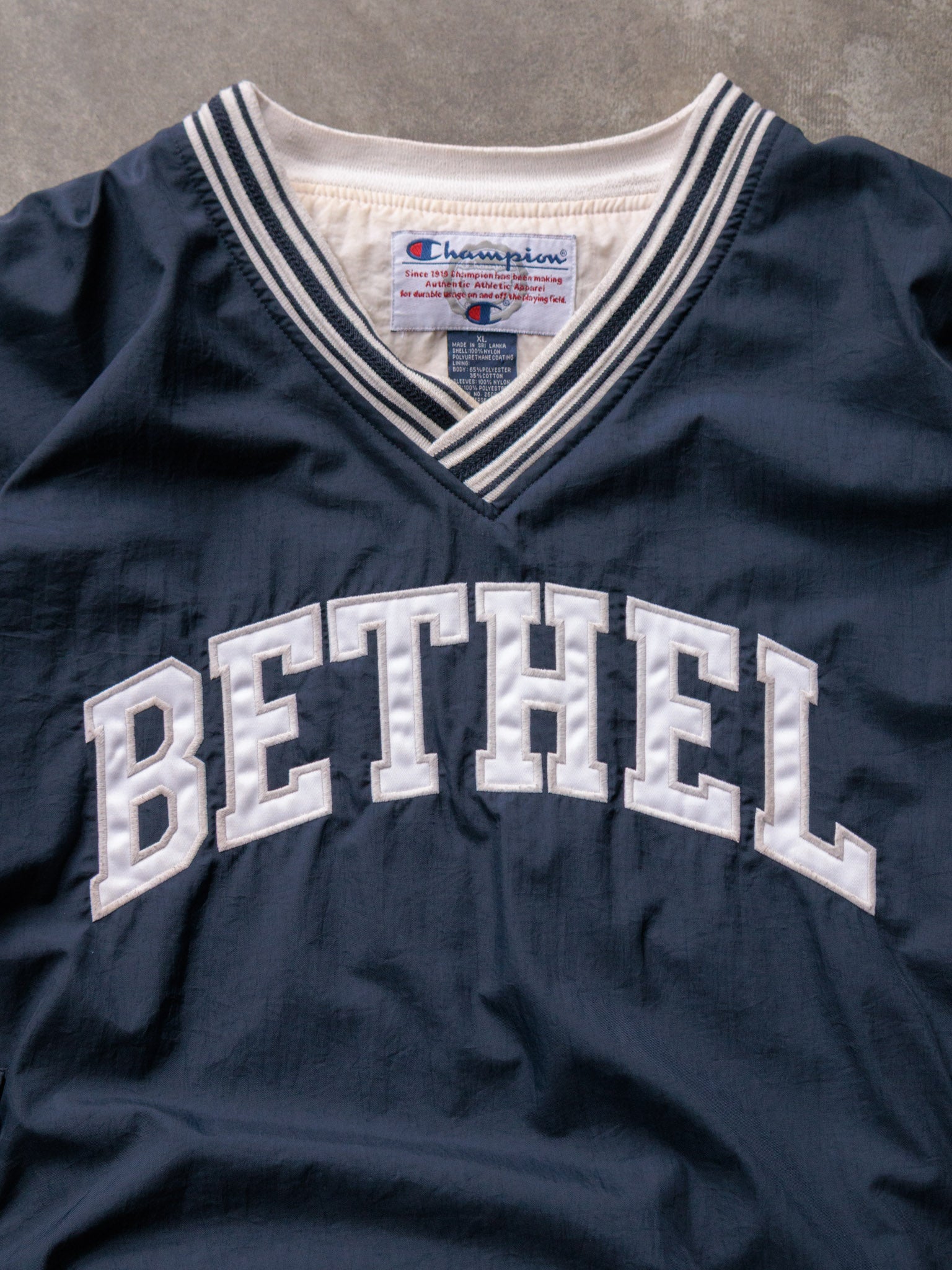 Vintage 90s Navy Champion Bethel Jacket (XL)