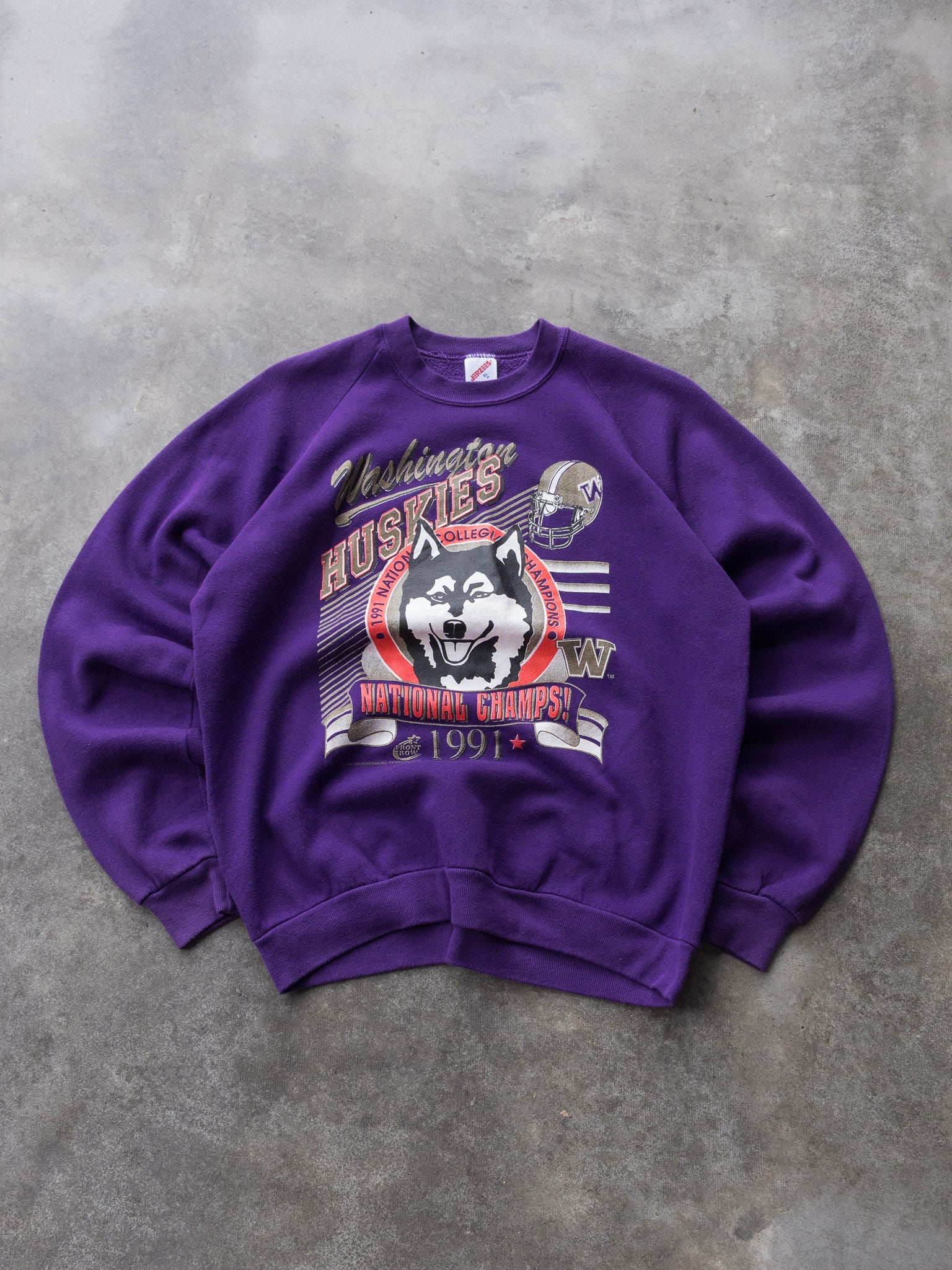 Vintage 1991 Jerzees Washington Huskies National Champs Sweatshirt (XL)