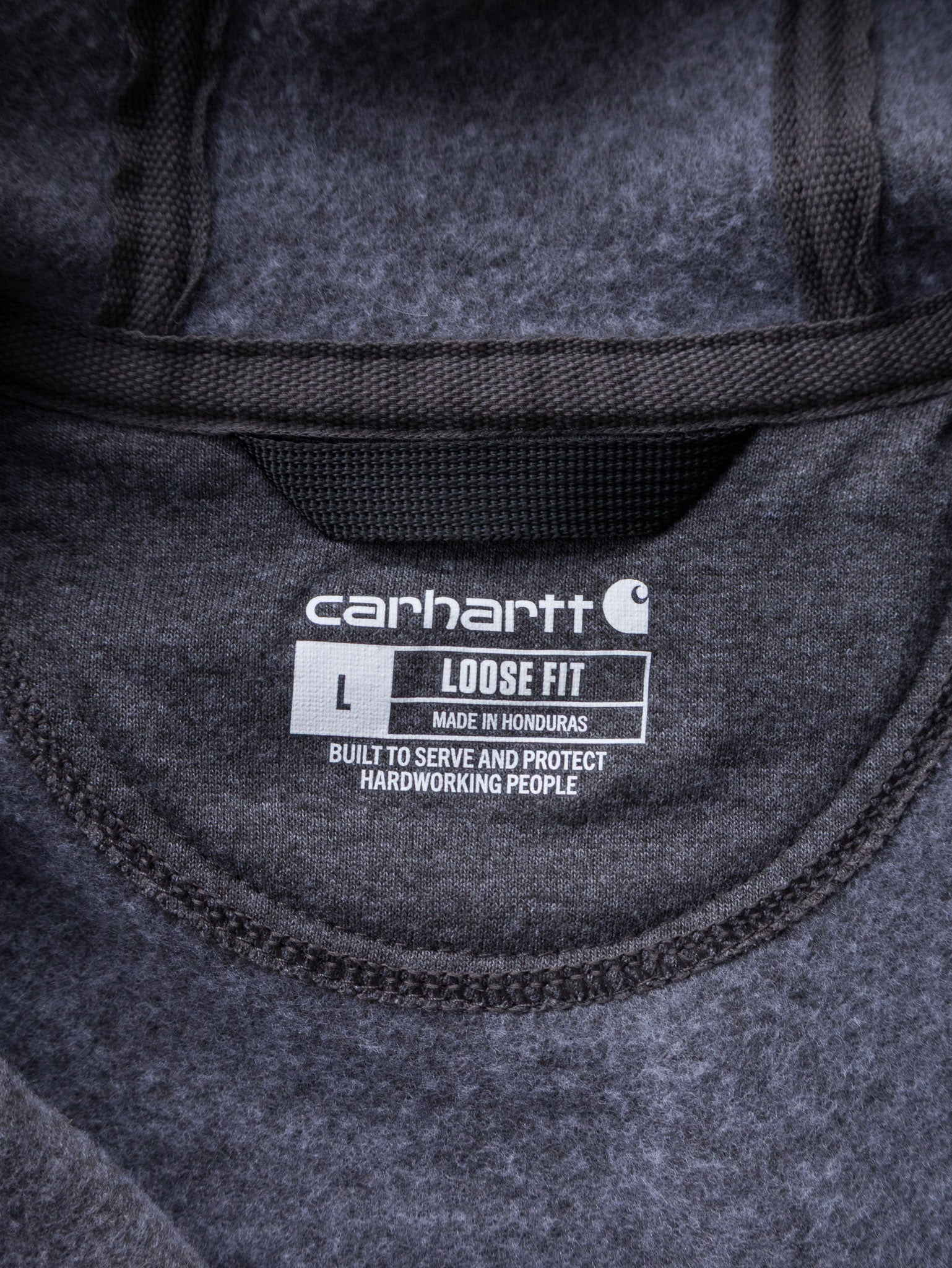 Vintage Grey Carhartt Zip Up Hoodie (L)