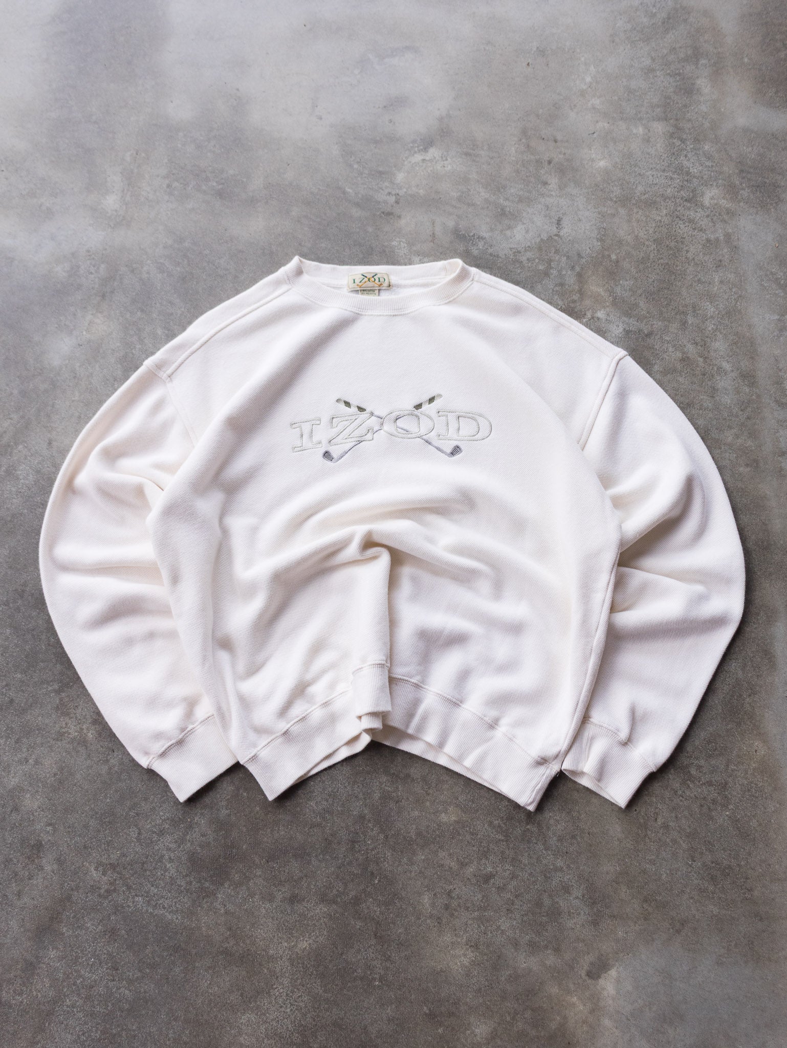 Vintage 90s White IZOD Golf Sweatshirt (L)