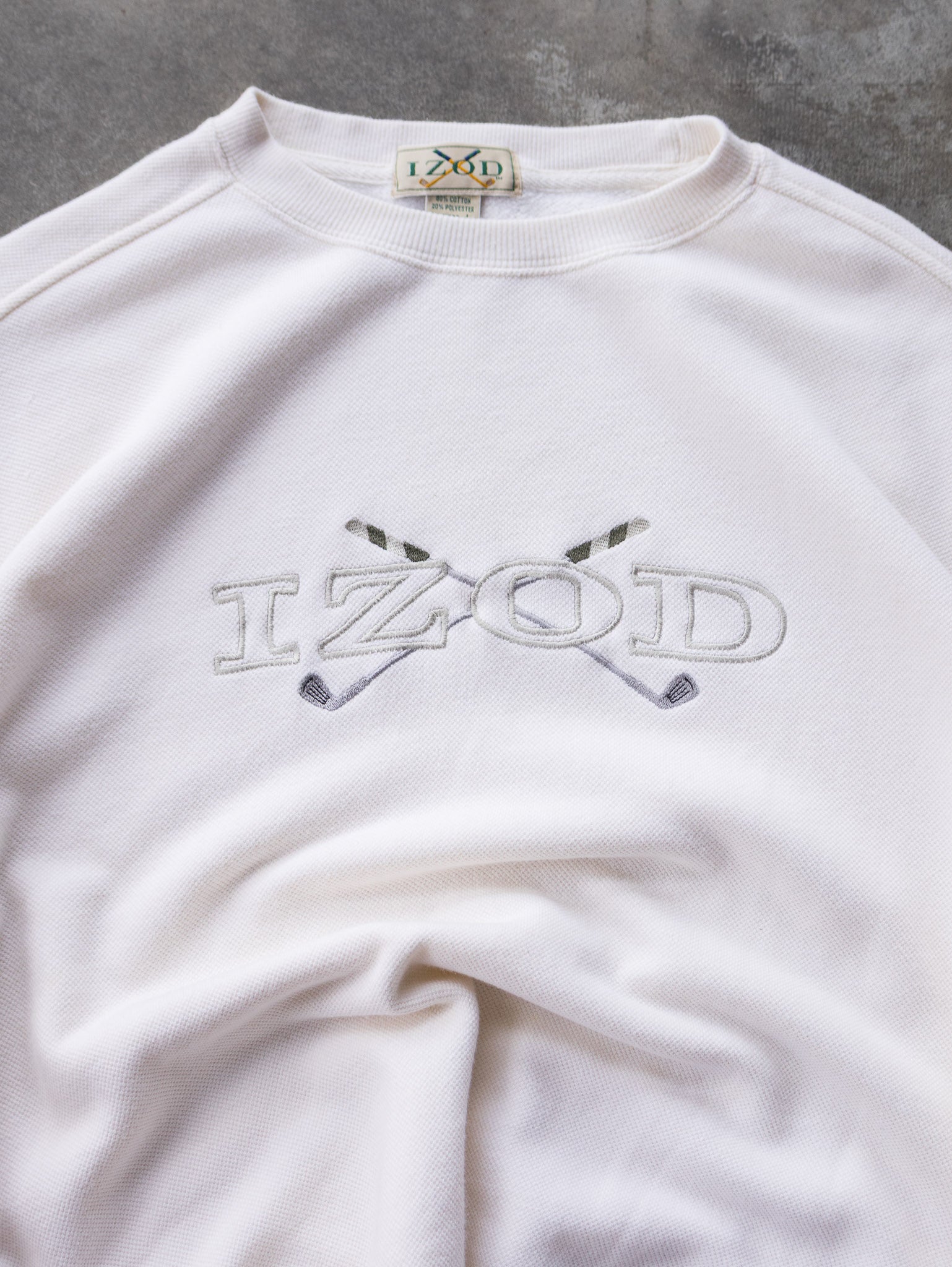 Vintage 90s White IZOD Golf Sweatshirt (L)