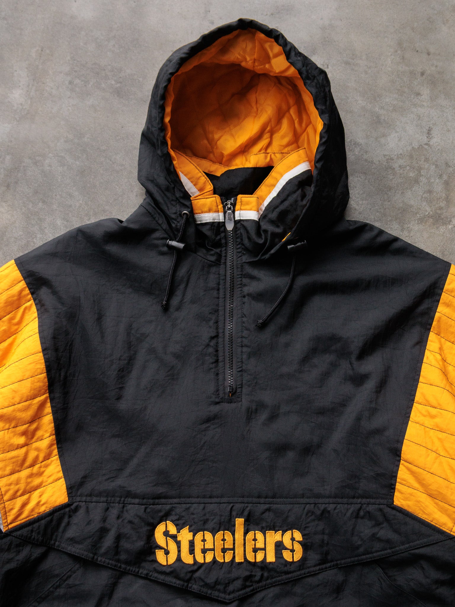 Vintage 00s Black Reebok Pittsburgh Steelers Puffer Jacket (XL)