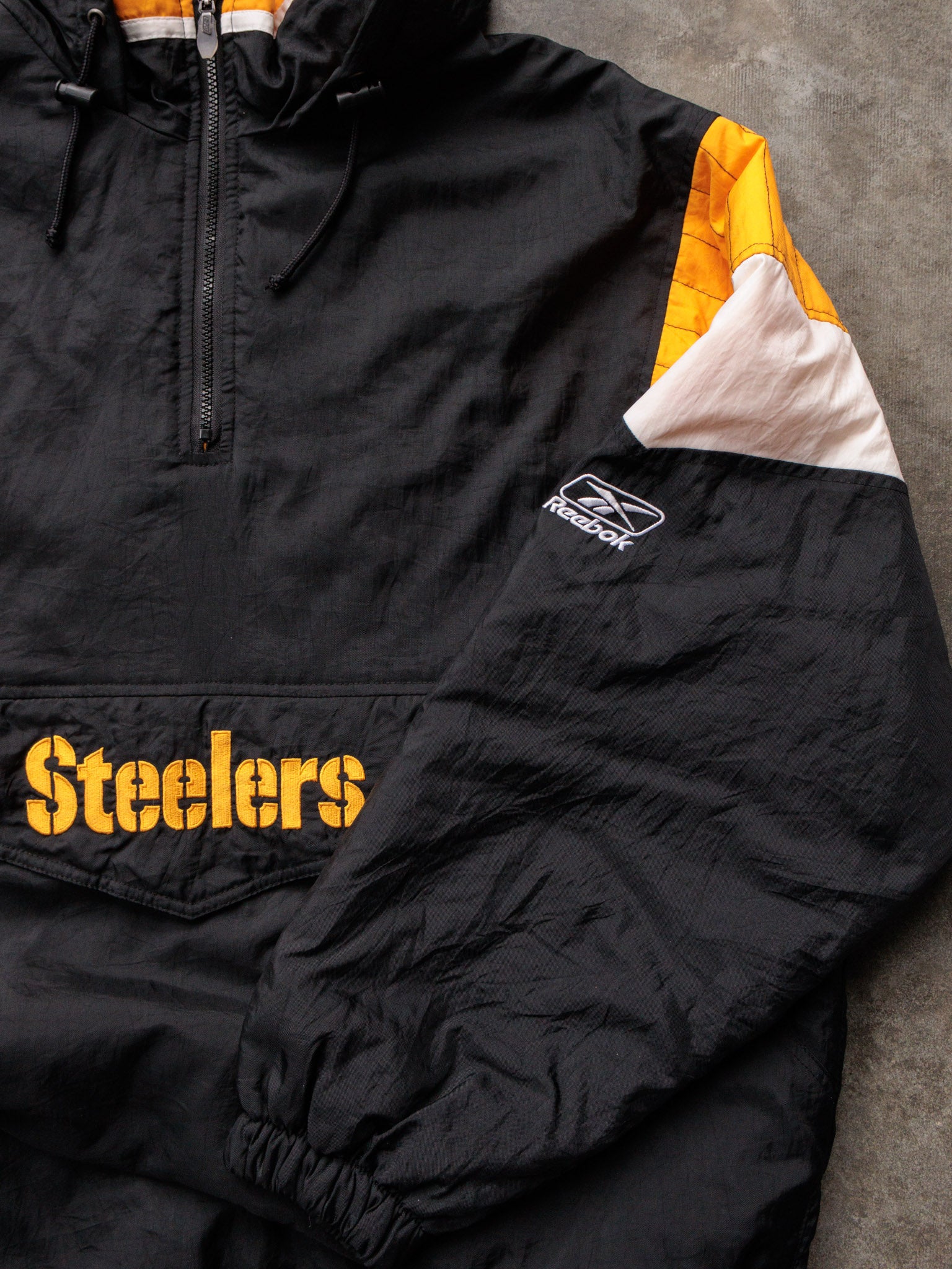 Vintage 00s Black Reebok Pittsburgh Steelers Puffer Jacket (XL)