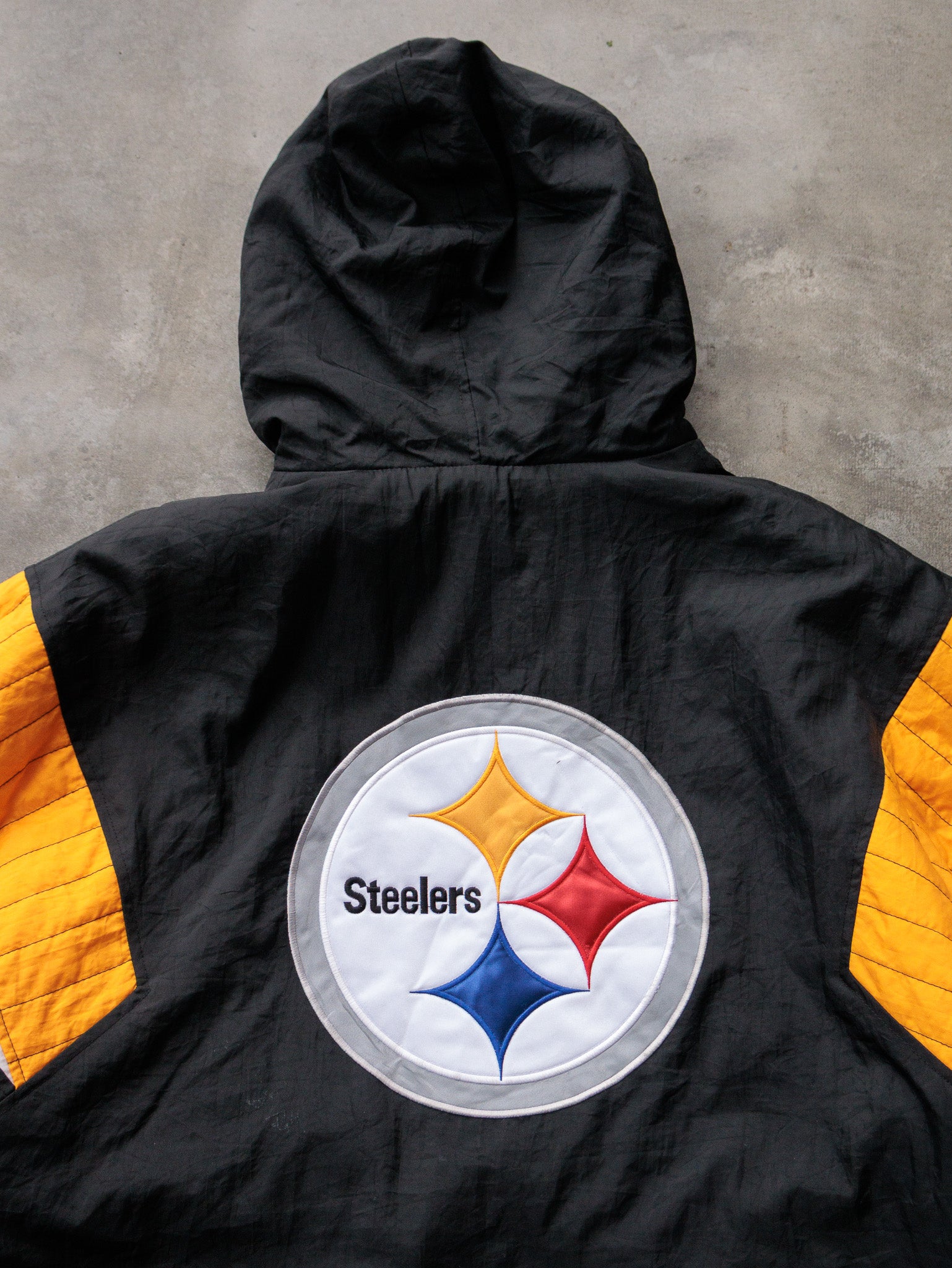 Vintage 00s Black Reebok Pittsburgh Steelers Puffer Jacket (XL)
