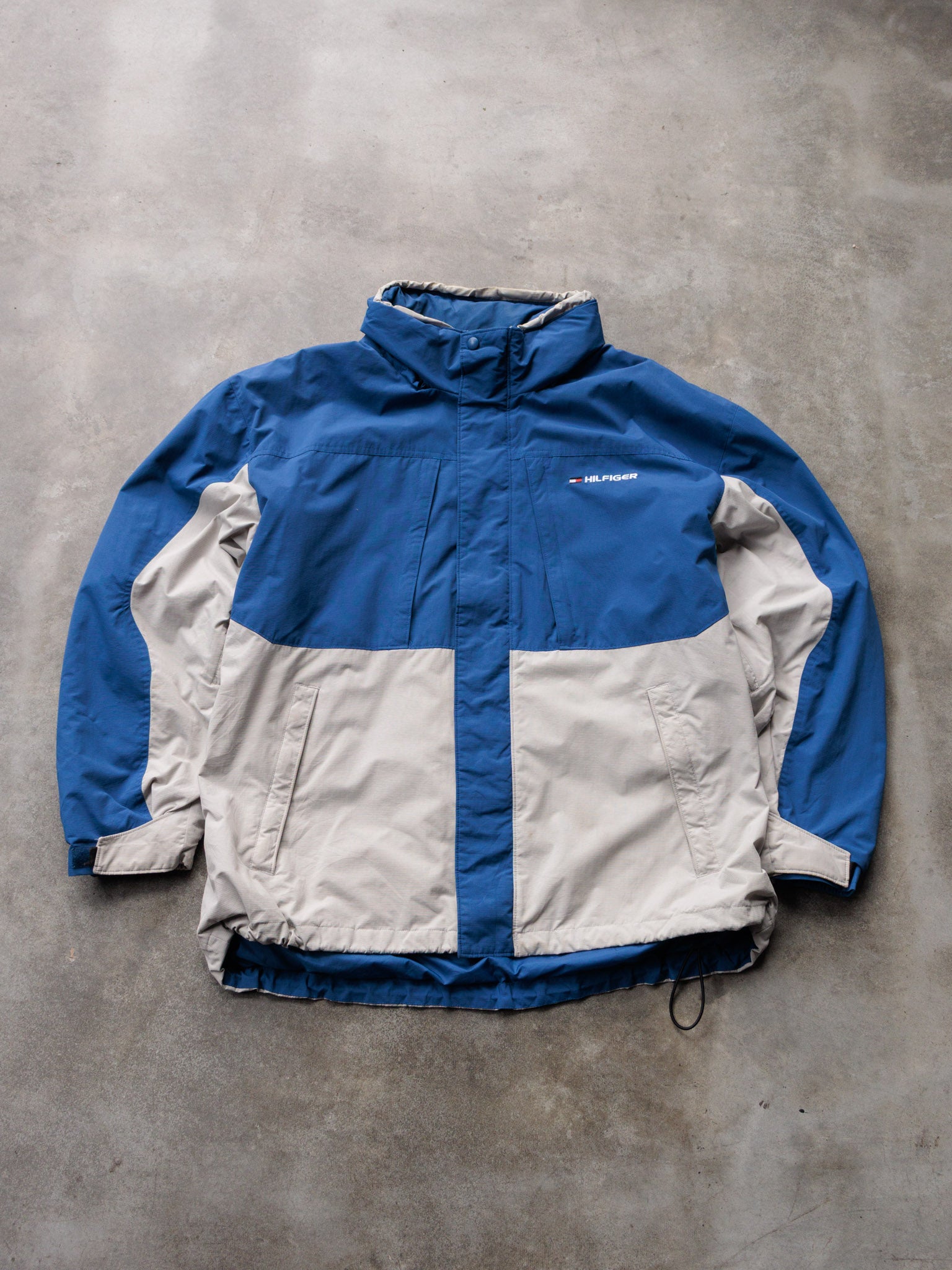 Vintage 00s Blue Tommy Hilfiger Colourblock Jacket (2XL)