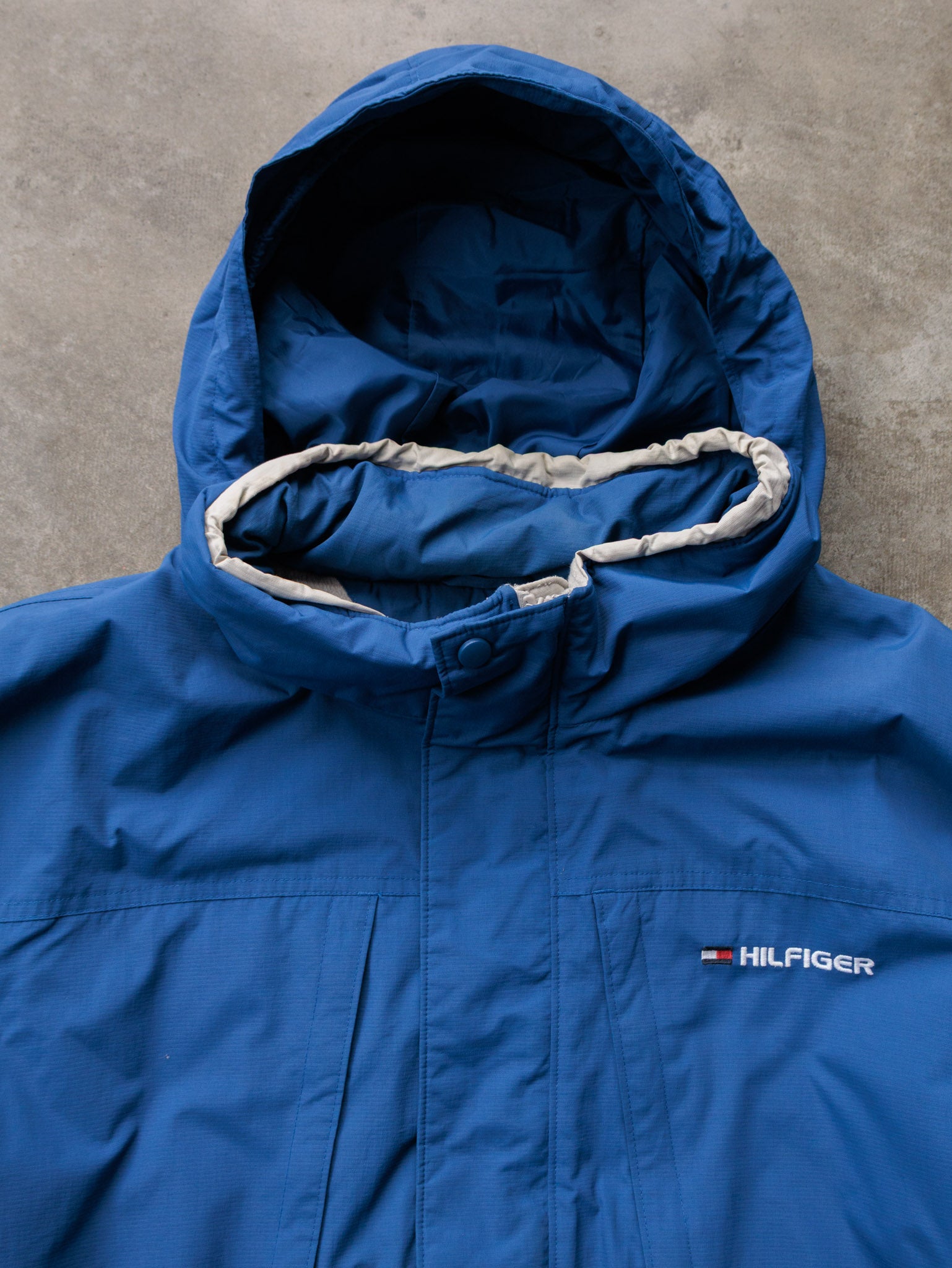 Vintage 00s Blue Tommy Hilfiger Colourblock Jacket (2XL)