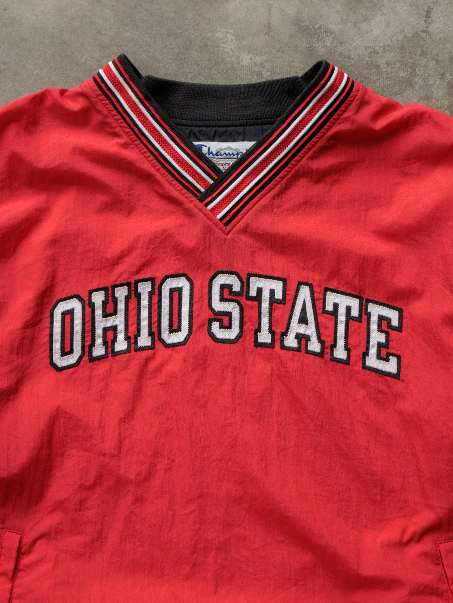 Vintage 90s Red Champion Ohio State Pullover Jacket (L)