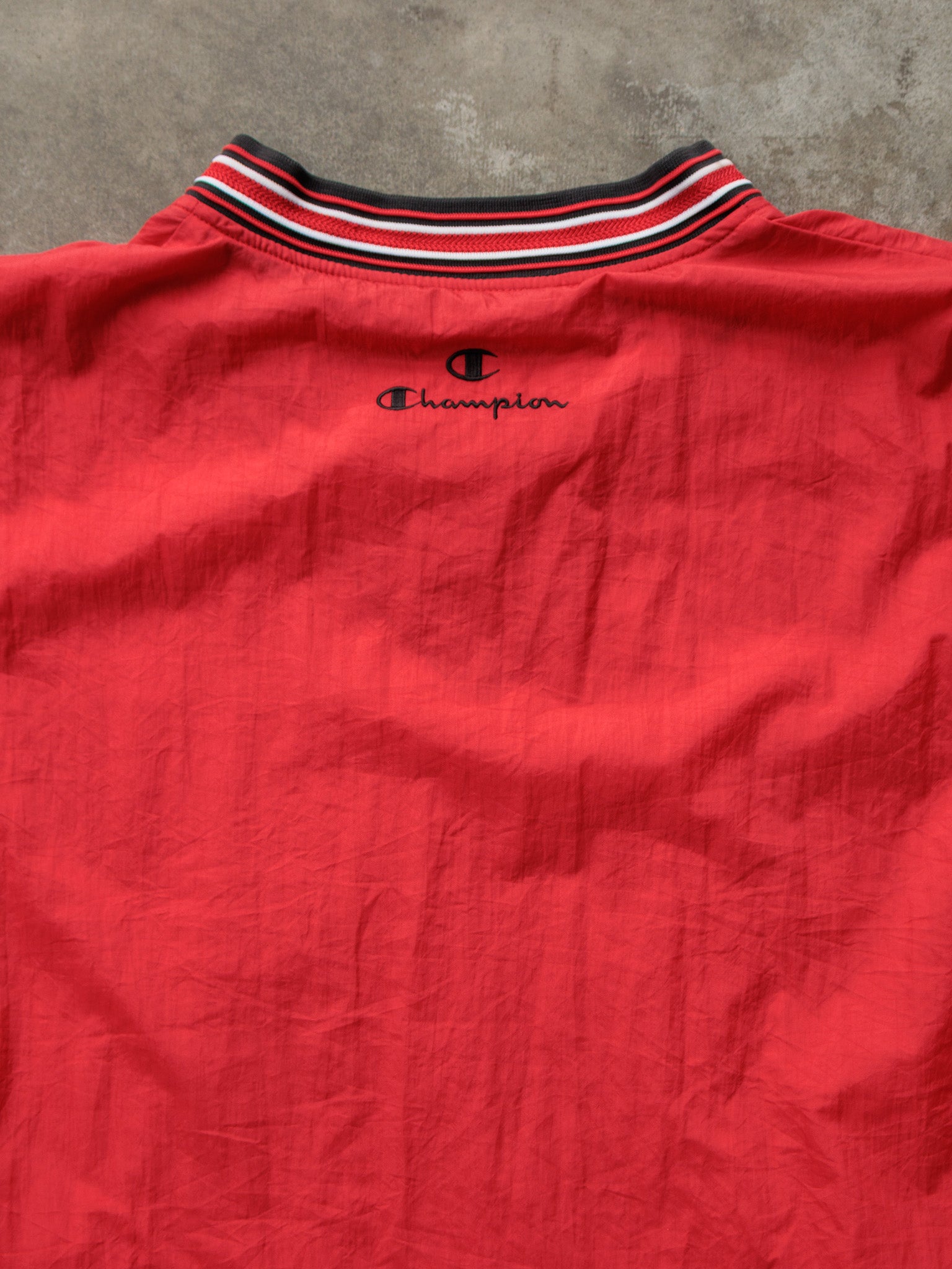 Vintage 90s Red Champion Ohio State Pullover Jacket (L)