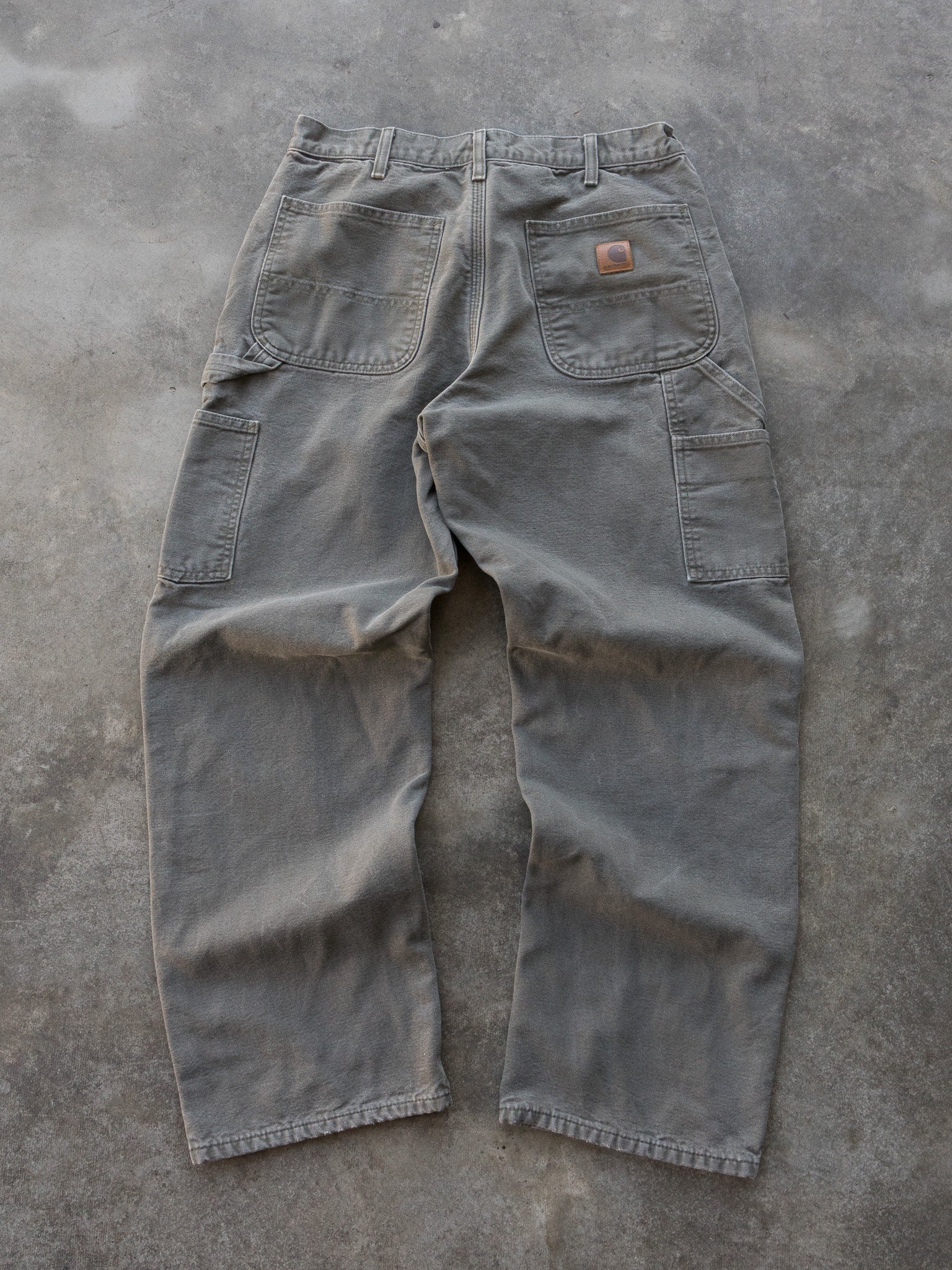 Vintage Moss Green Carhartt Carpenter Pants (W32)
