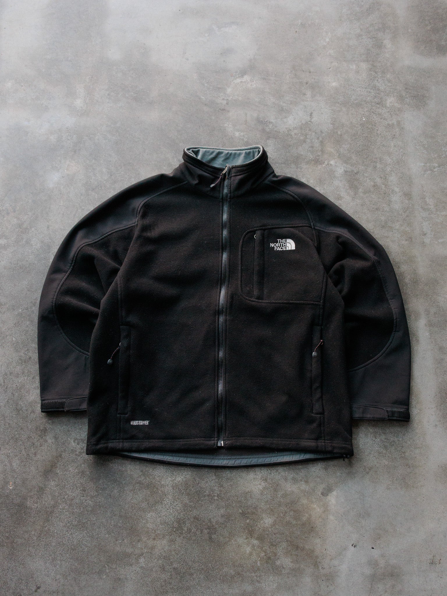 Vintage Black The North Face Fleece Jacket (XL)