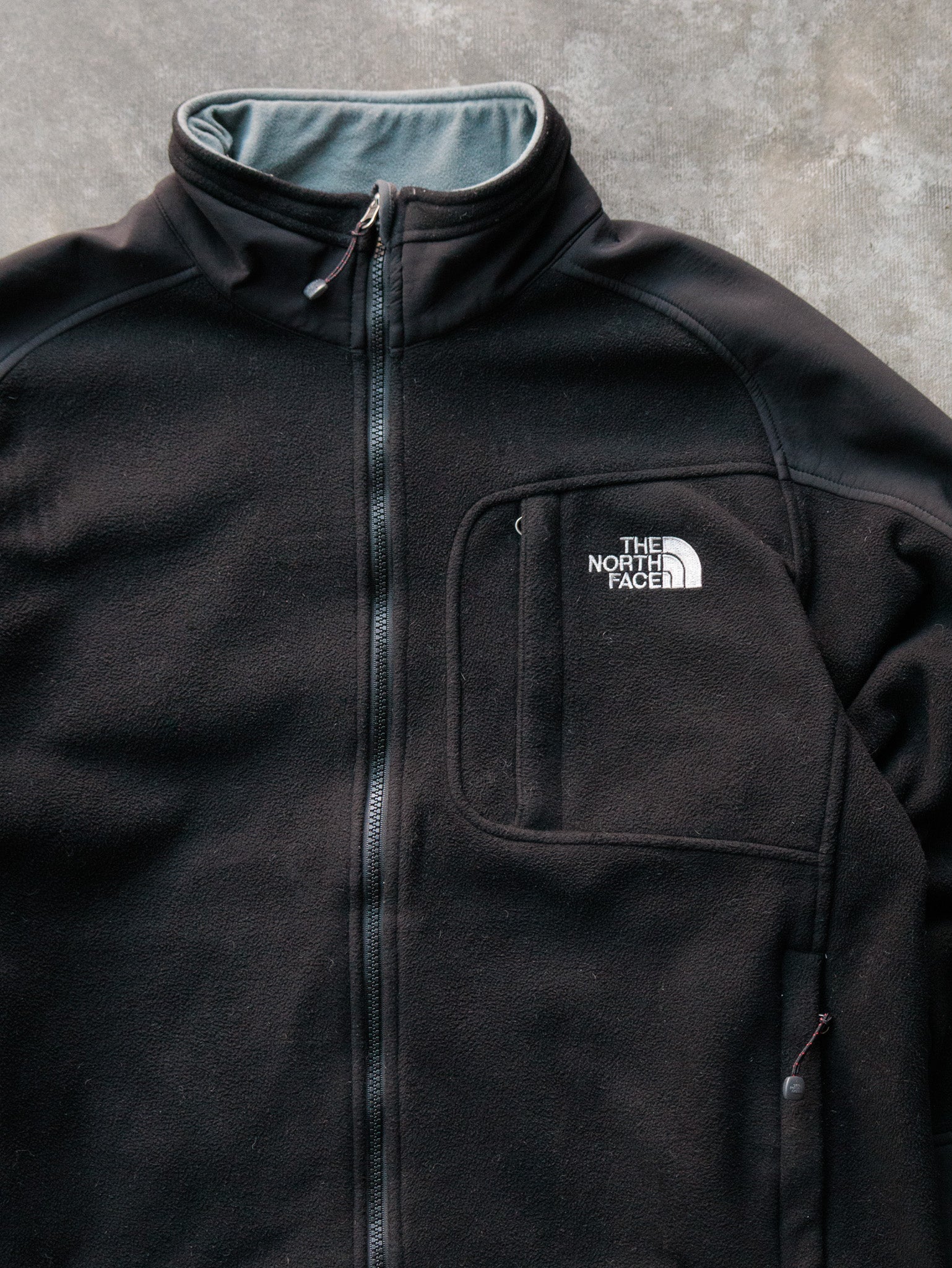 Vintage Black The North Face Fleece Jacket (XL)