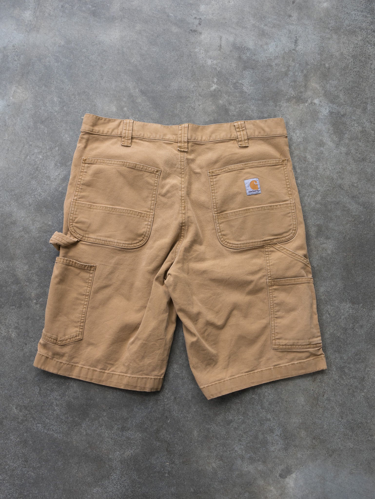 Vintage Tan Carhartt Carpenter Shorts (W34)