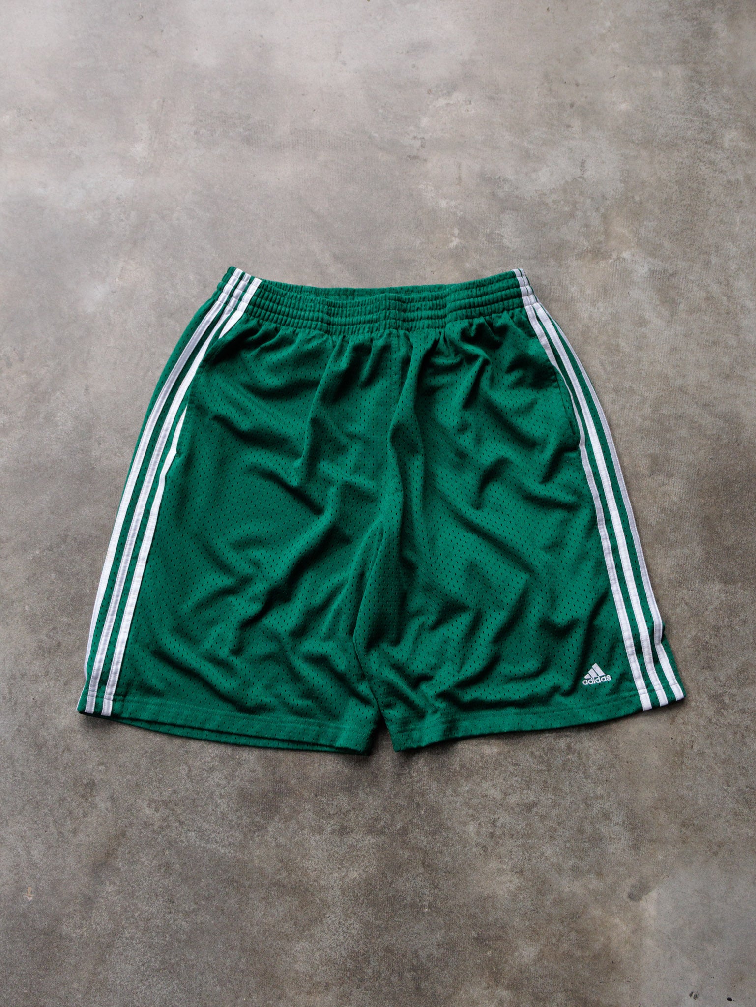 Vintage 00s Green Adidas Basketball Shorts (L)
