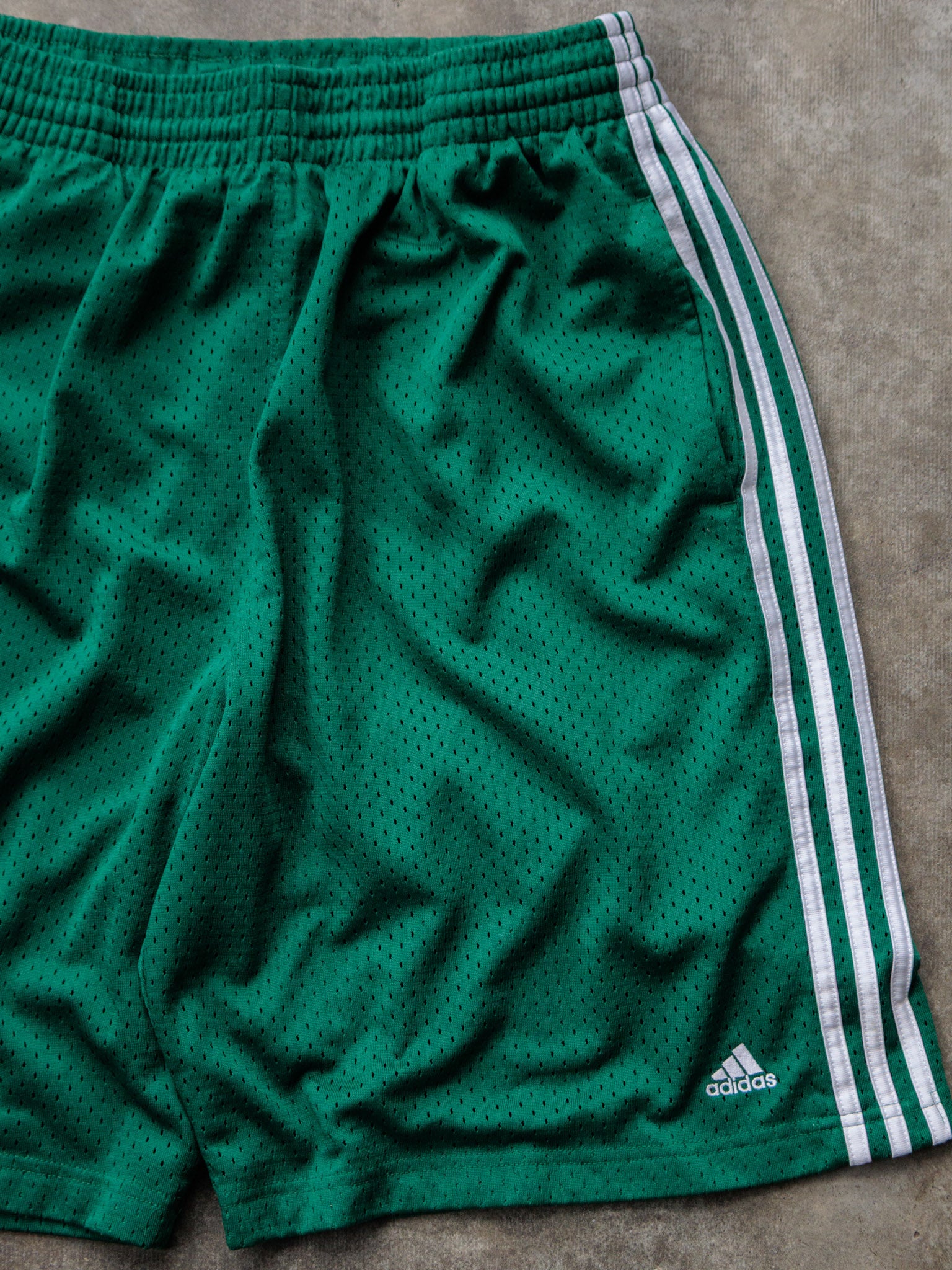 Vintage 00s Green Adidas Basketball Shorts (L)