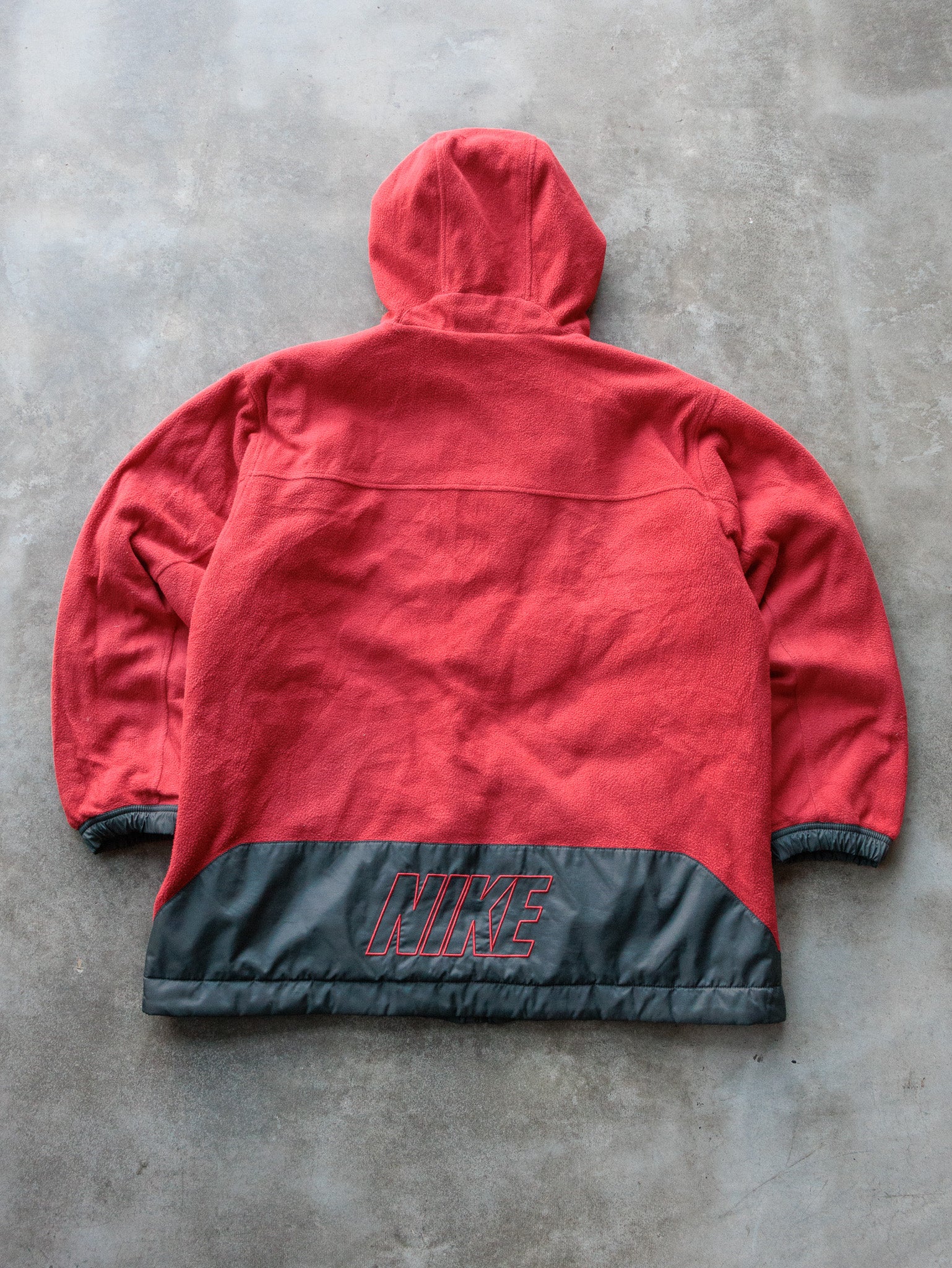Vintage 90s Black & Red Nike Reversible Fleece Jacket (-)