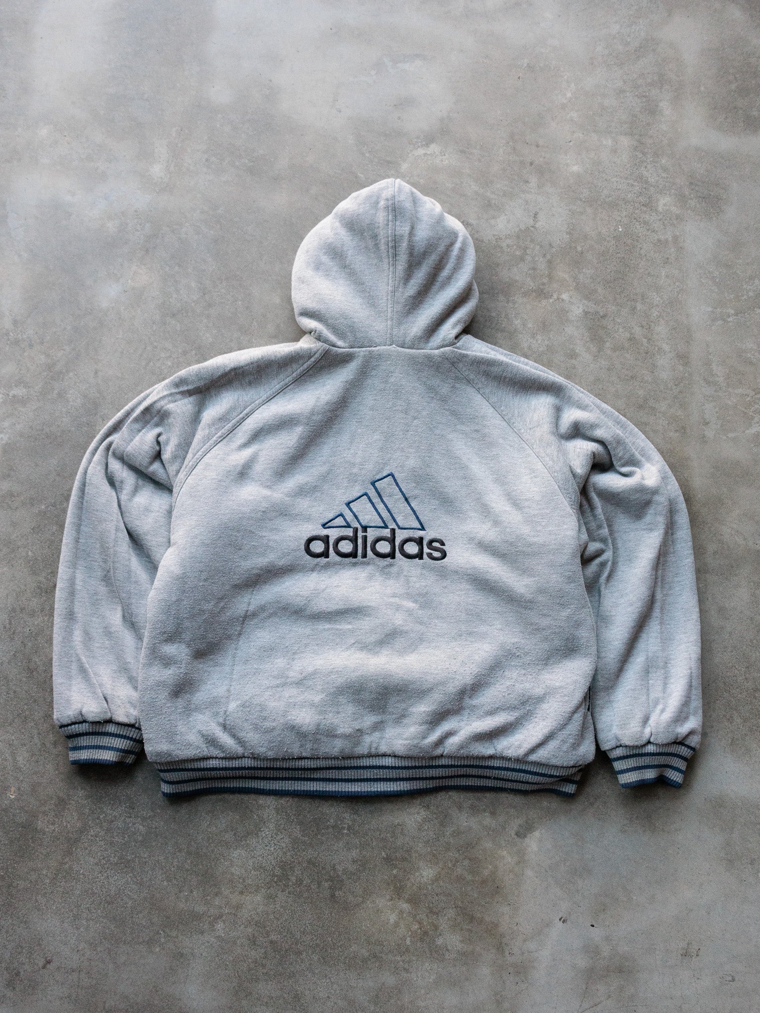Vintage Navy & Grey Adidas Reversible Jacket (-)