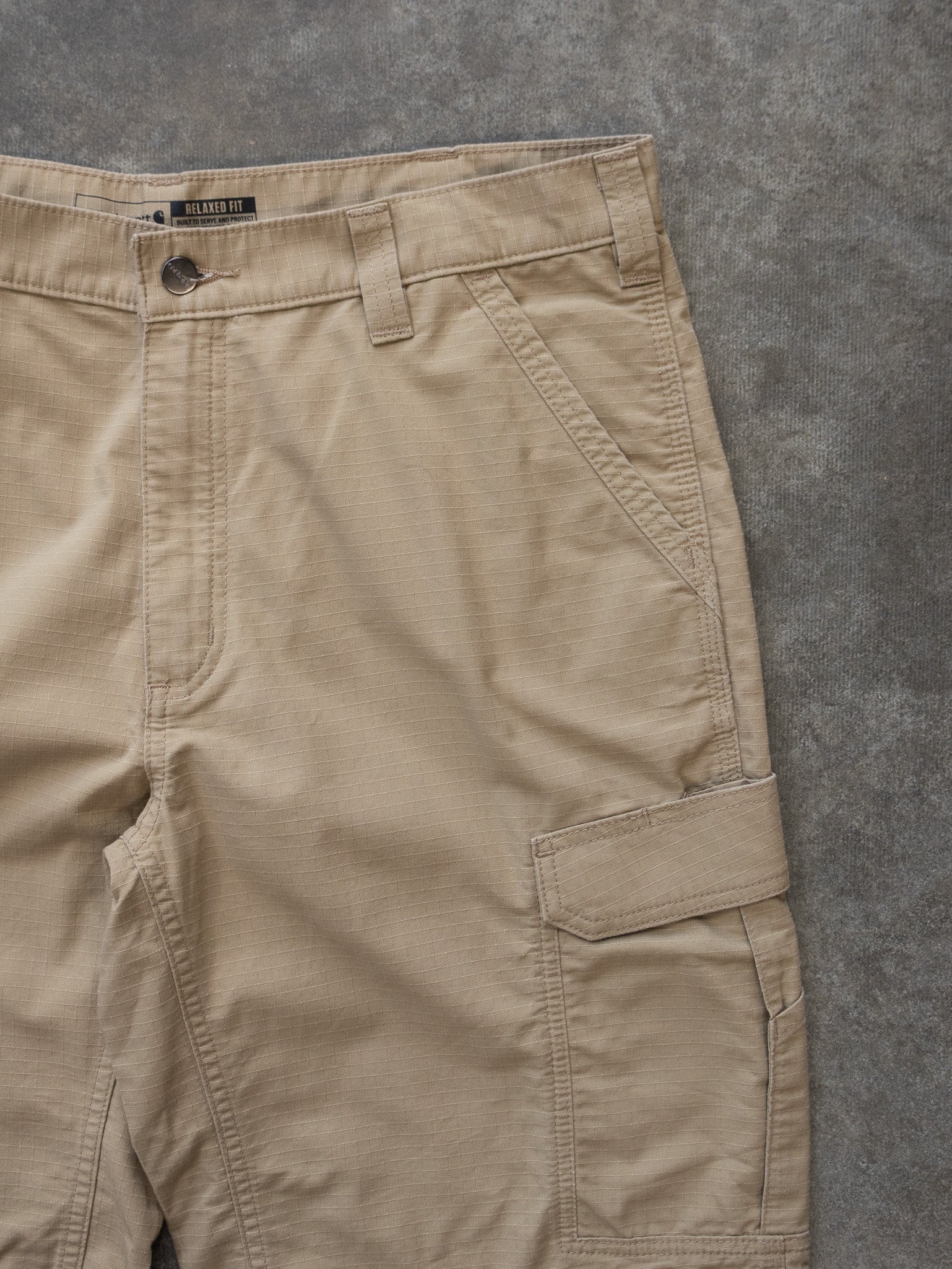 Vintage Tan Carhartt Cargo Shorts (W36)