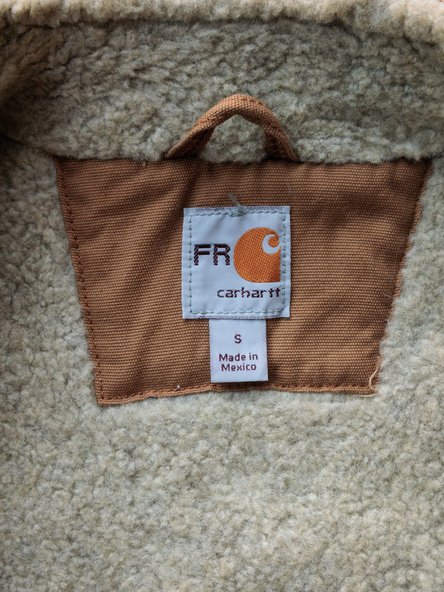 Vintage Brown Carhartt Sherpa Vest (S)