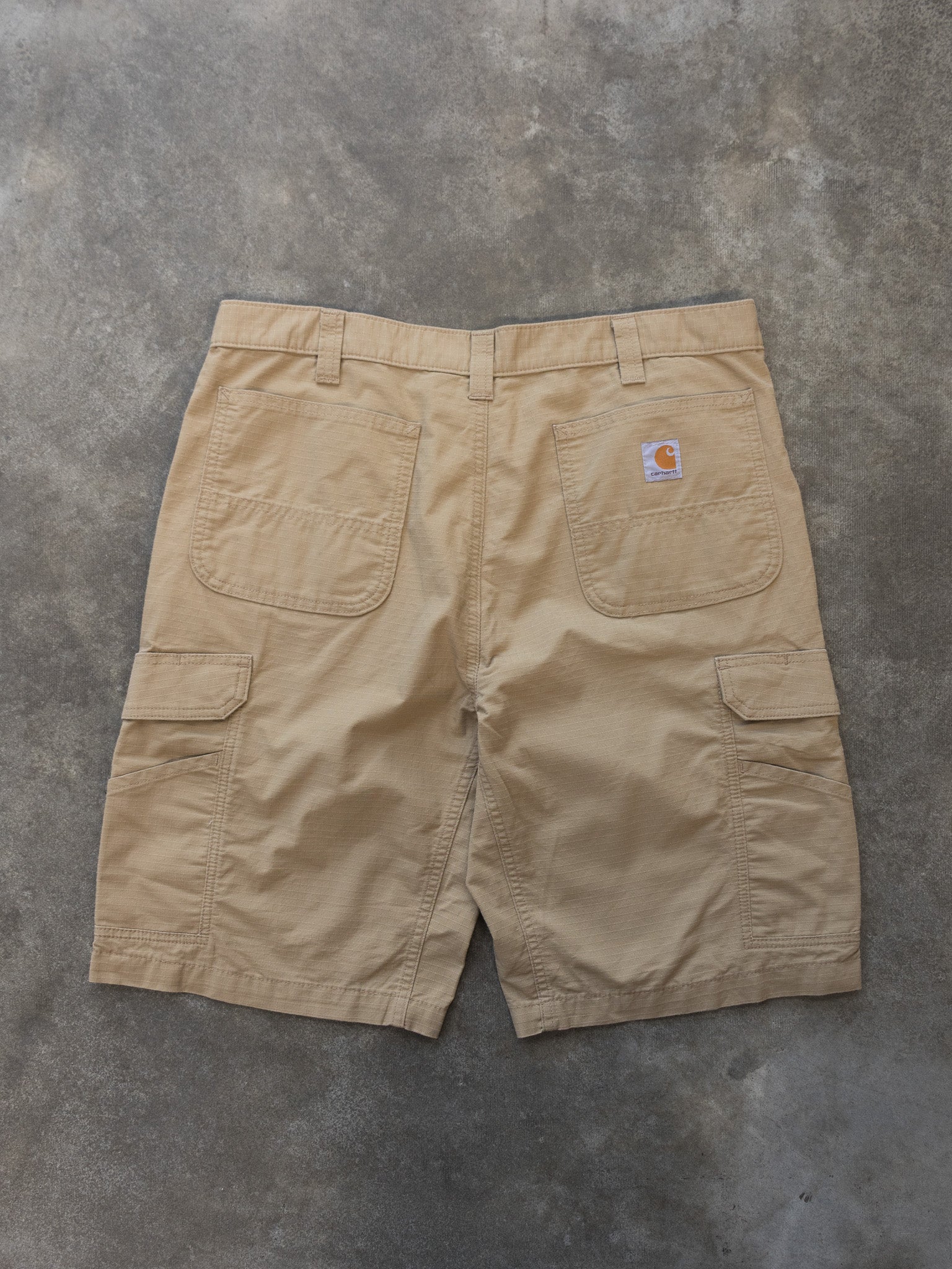 Vintage Tan Carhartt Cargo Shorts (W36)
