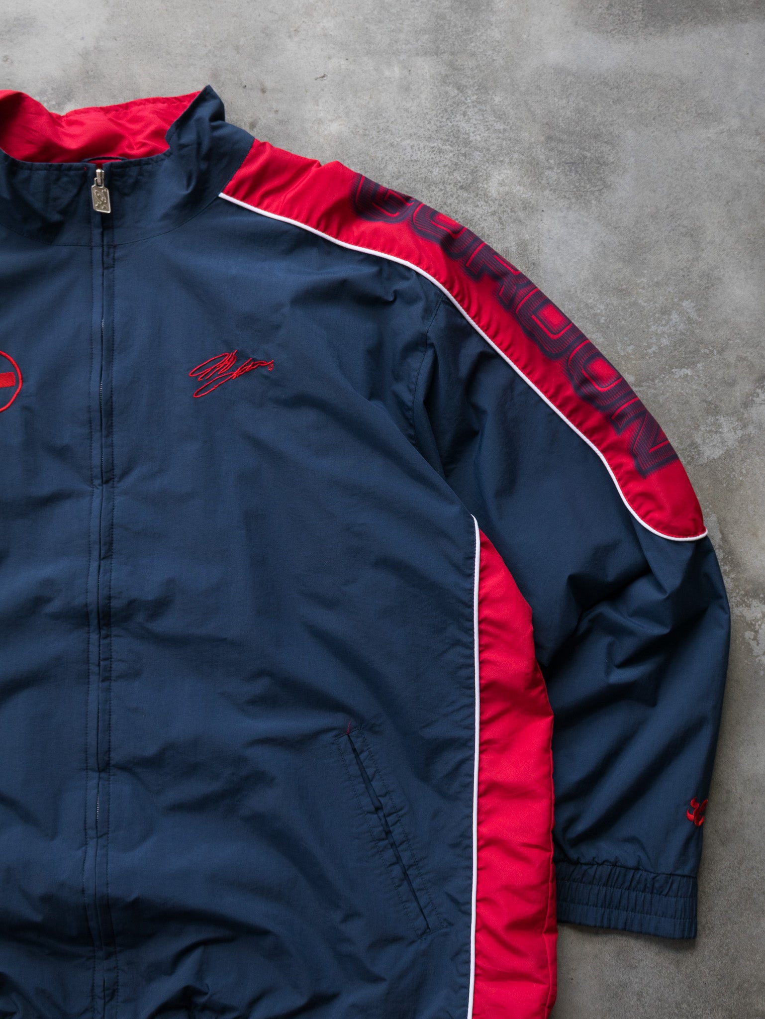 Vintage Navy & Red Jeff Gordon NASCAR Jacket (2XL)