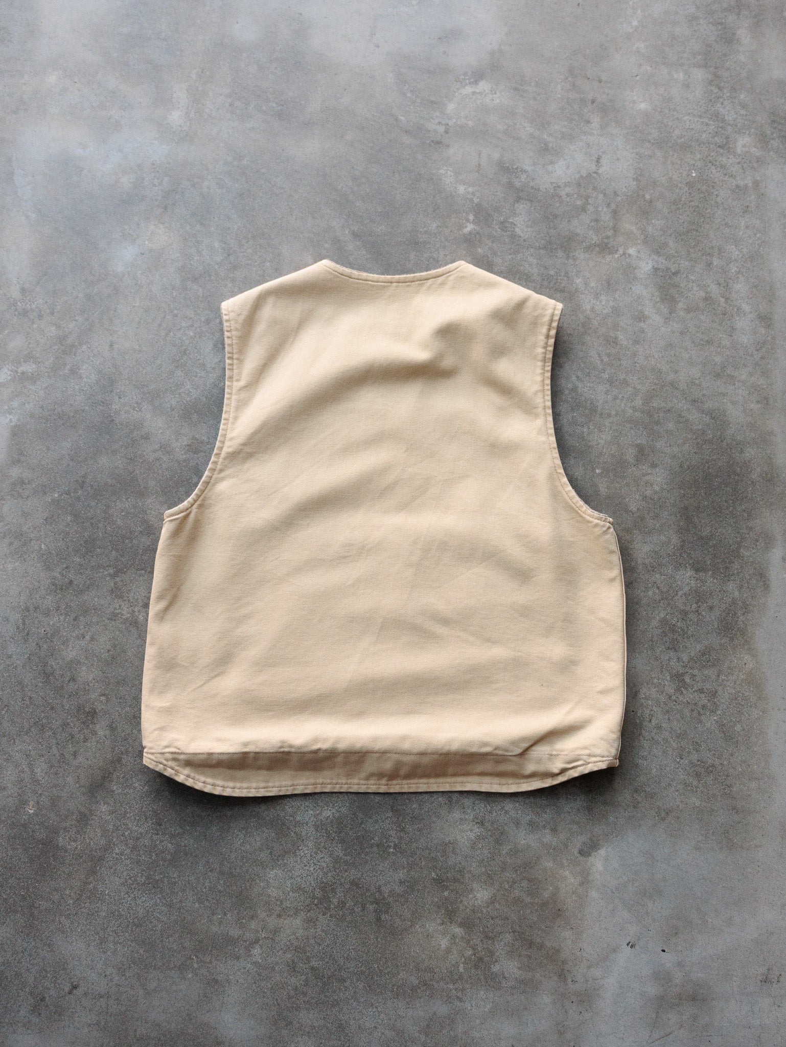 Vintage Beige Carhartt Sherpa-Lined Vest (L)