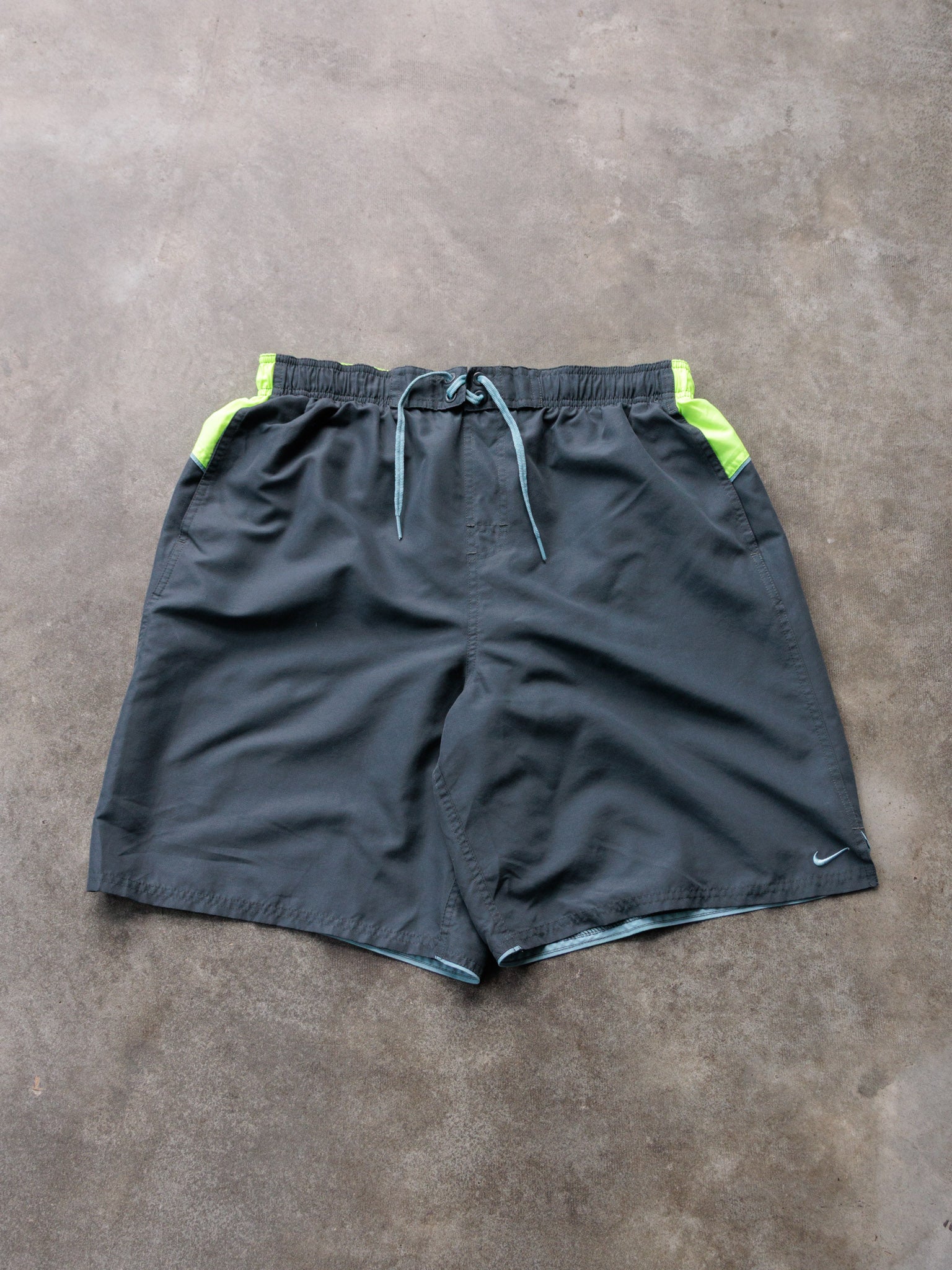 Vintage 00s Grey Nike Swim Shorts (XL)