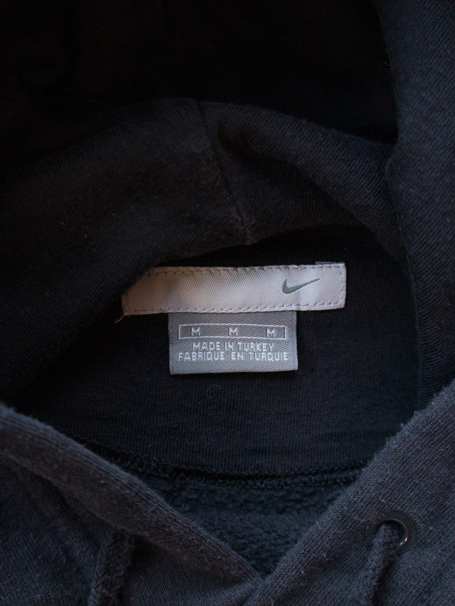 Vintage 00s Black Nike Swoosh Hoodie (M)