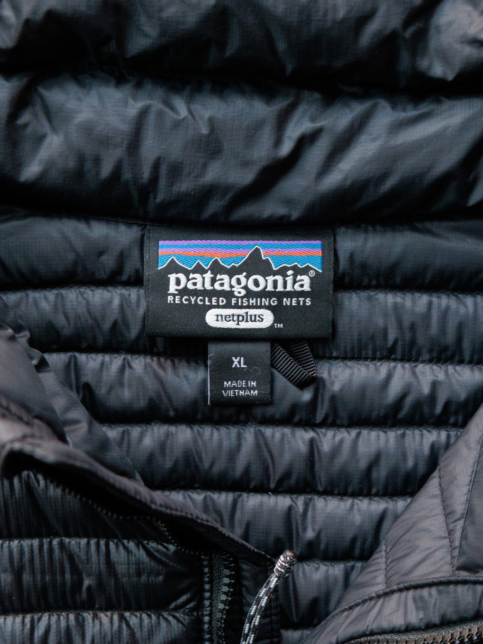 Vintage Black Patagonia Down Jacket (XL)