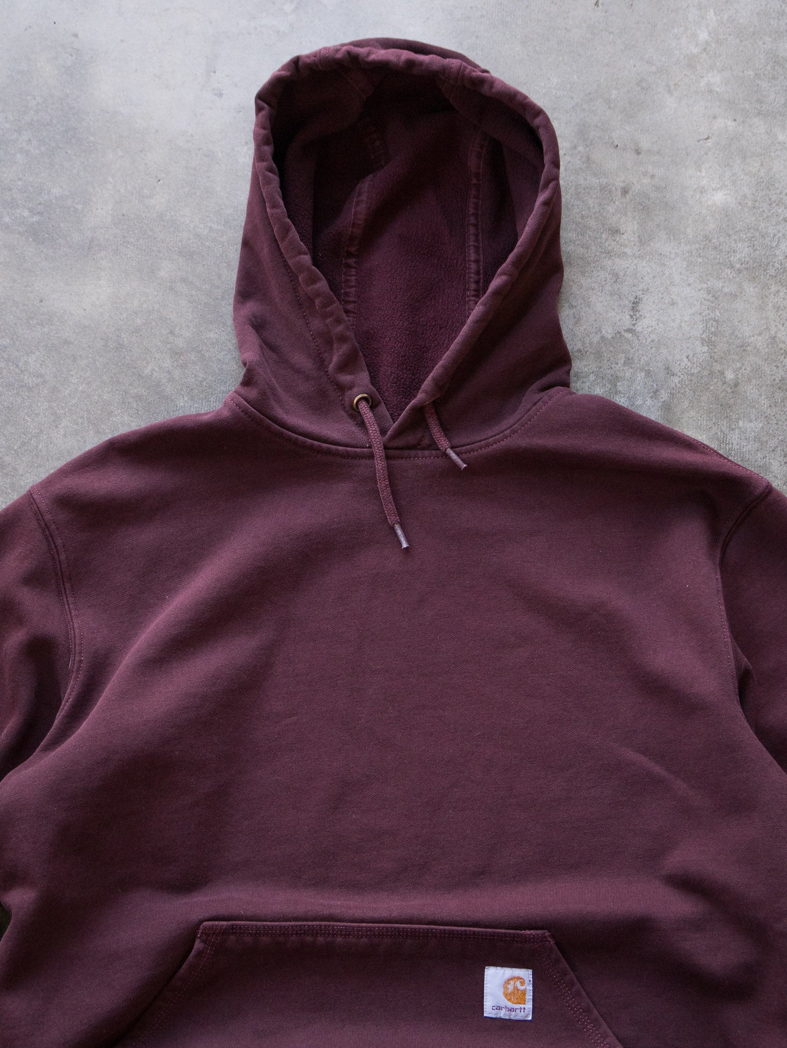 Vintage Maroon Carhartt Spell Out Hoodie (L)