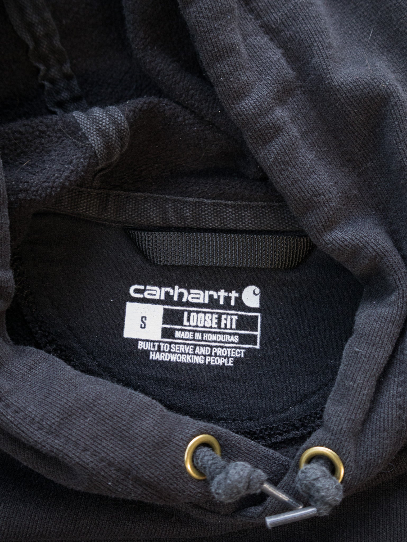 Vintage Black Carhartt Hoodie (S)