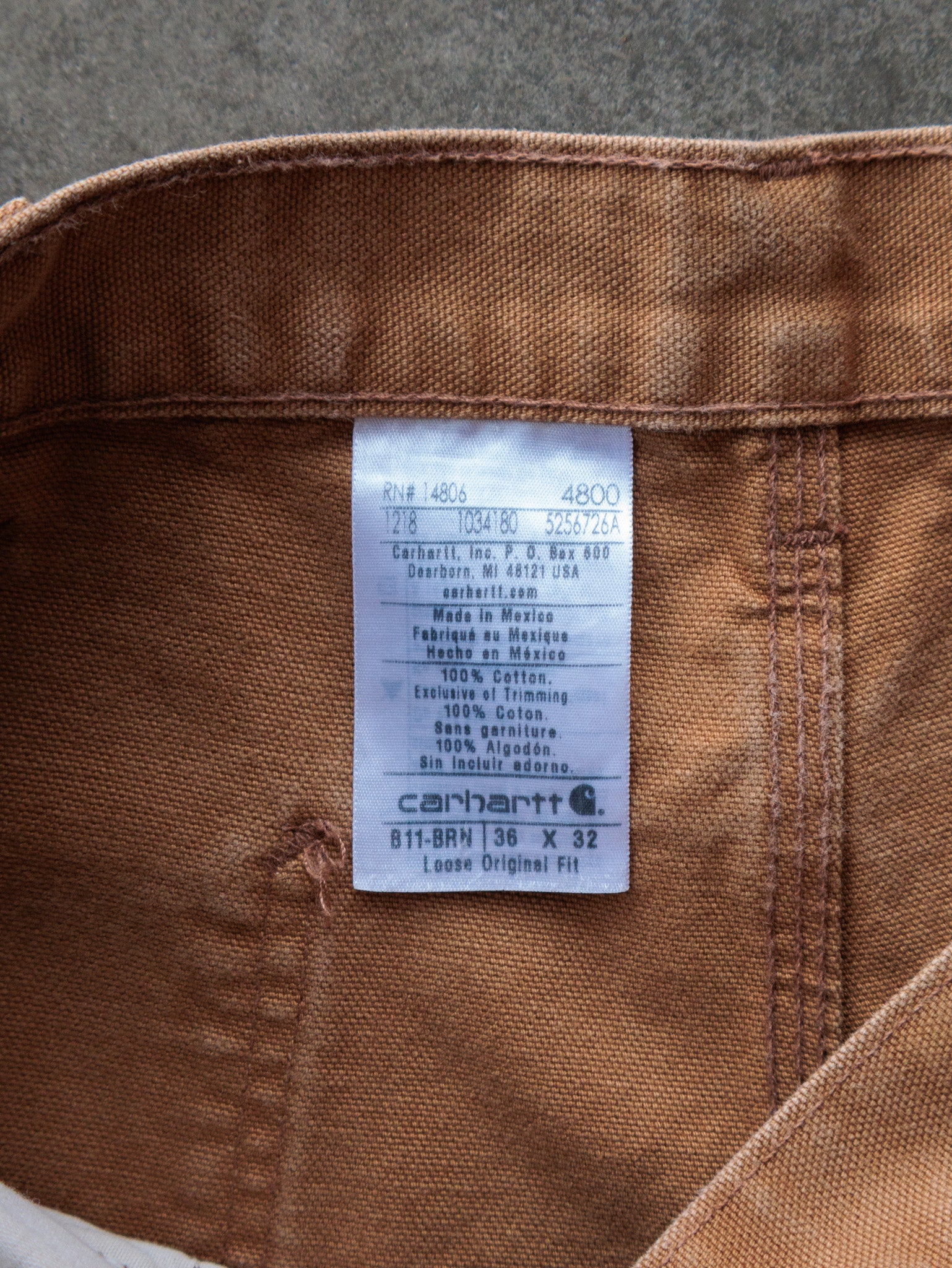 Vintage Brown Carhartt Carpenter Pants (W36)