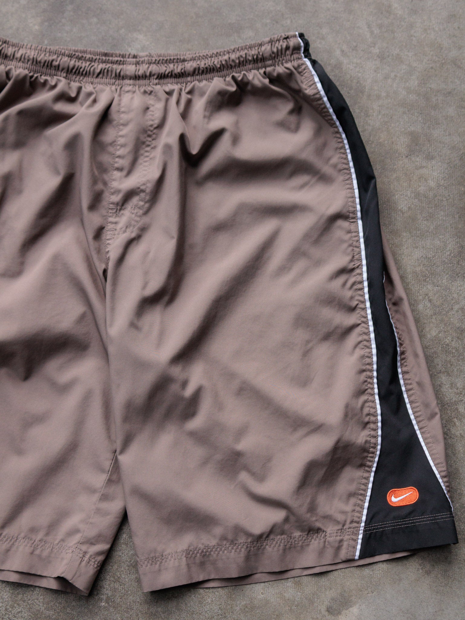 Vintage 00s Brown Nike Swim Shorts (XL)