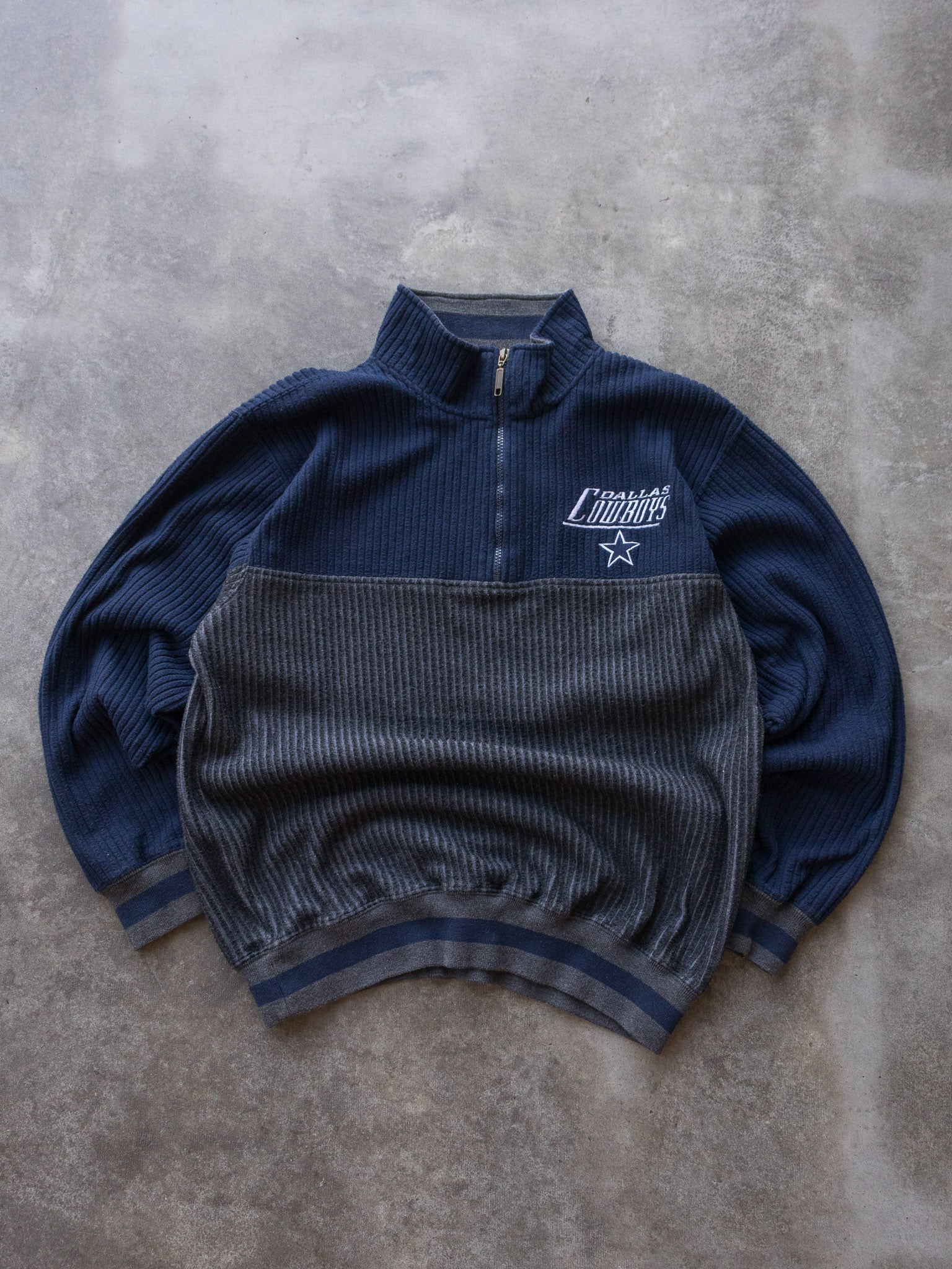 Vintage Lee Sport Dallas Cowboys Quarter Zip Fleece Sweatshirt (M)