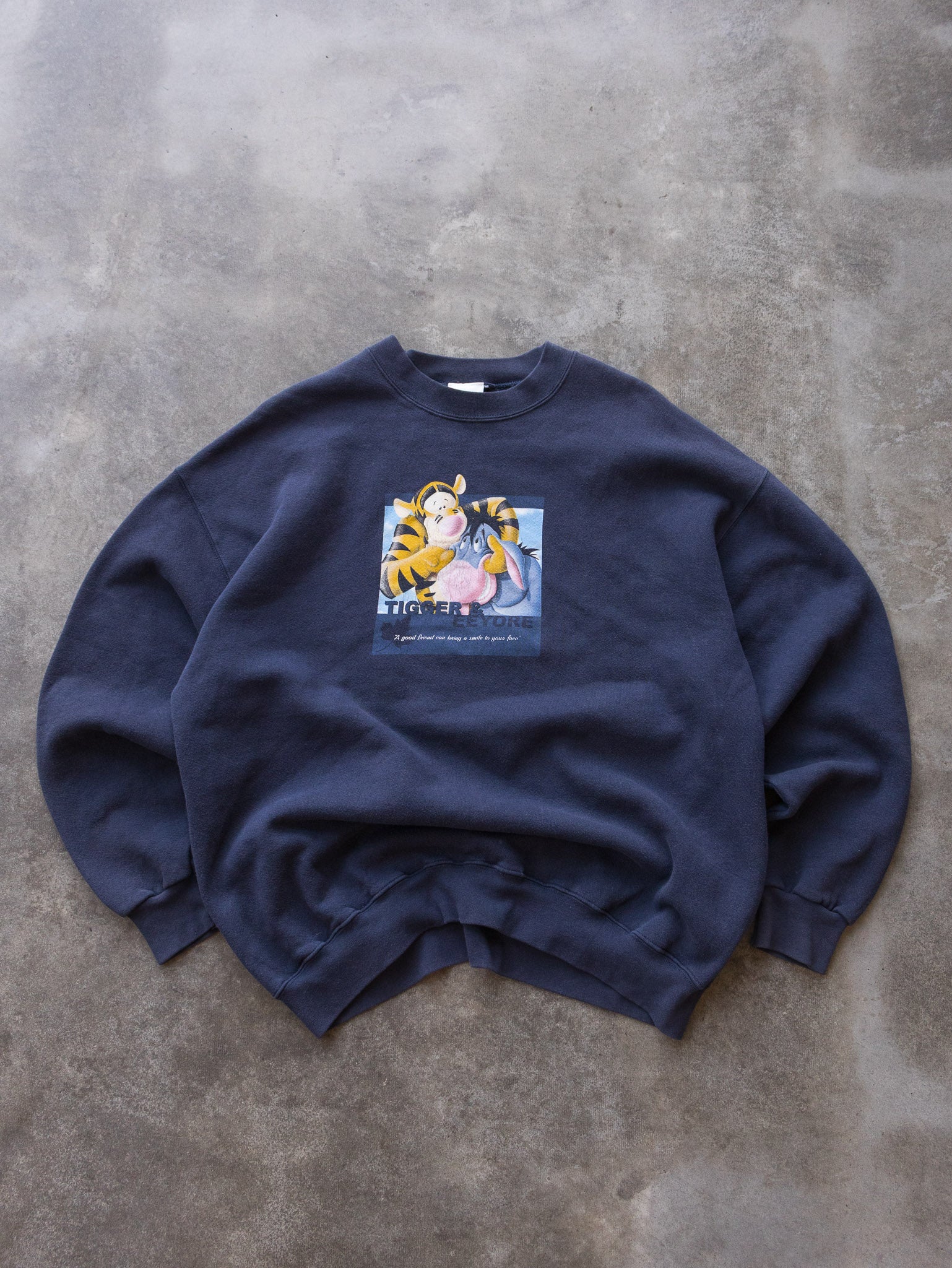 Vintage 90s Navy Tigger & Eeyore Sweatshirt (XL)