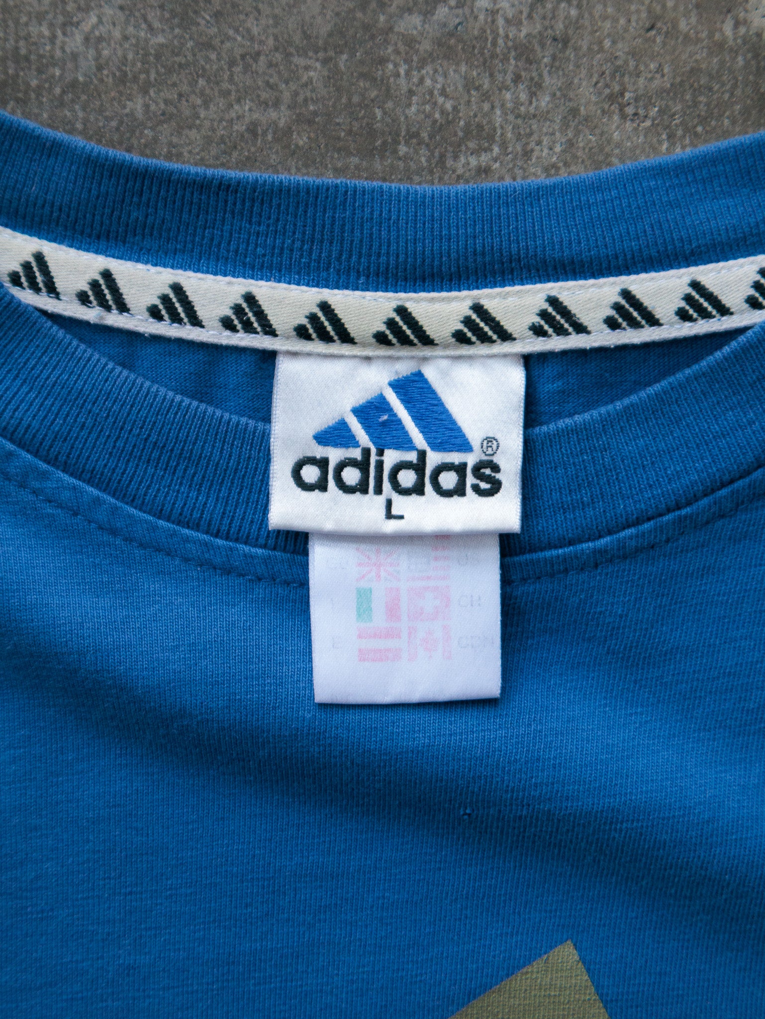 Vintage 00s Blue Adidas Tee (L)