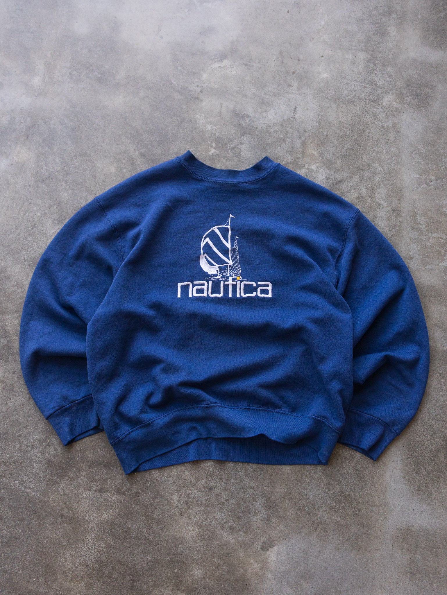Vintage Blue Nautica Embroidered Sweatshirt (L)