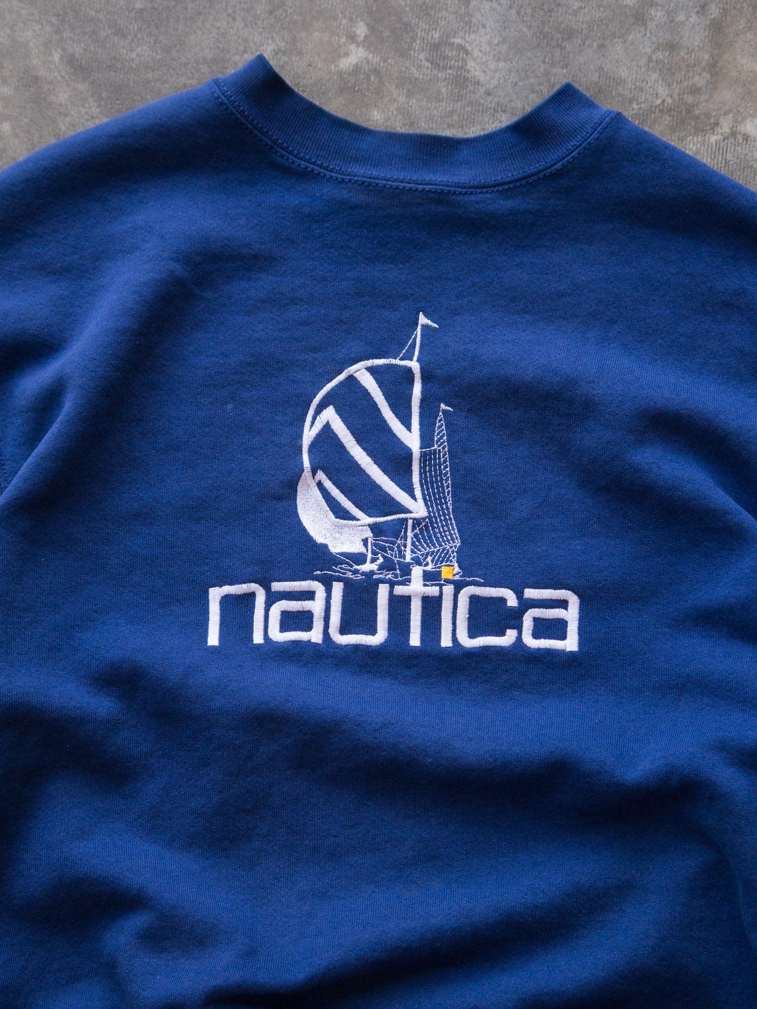 Vintage Blue Nautica Embroidered Sweatshirt (L)