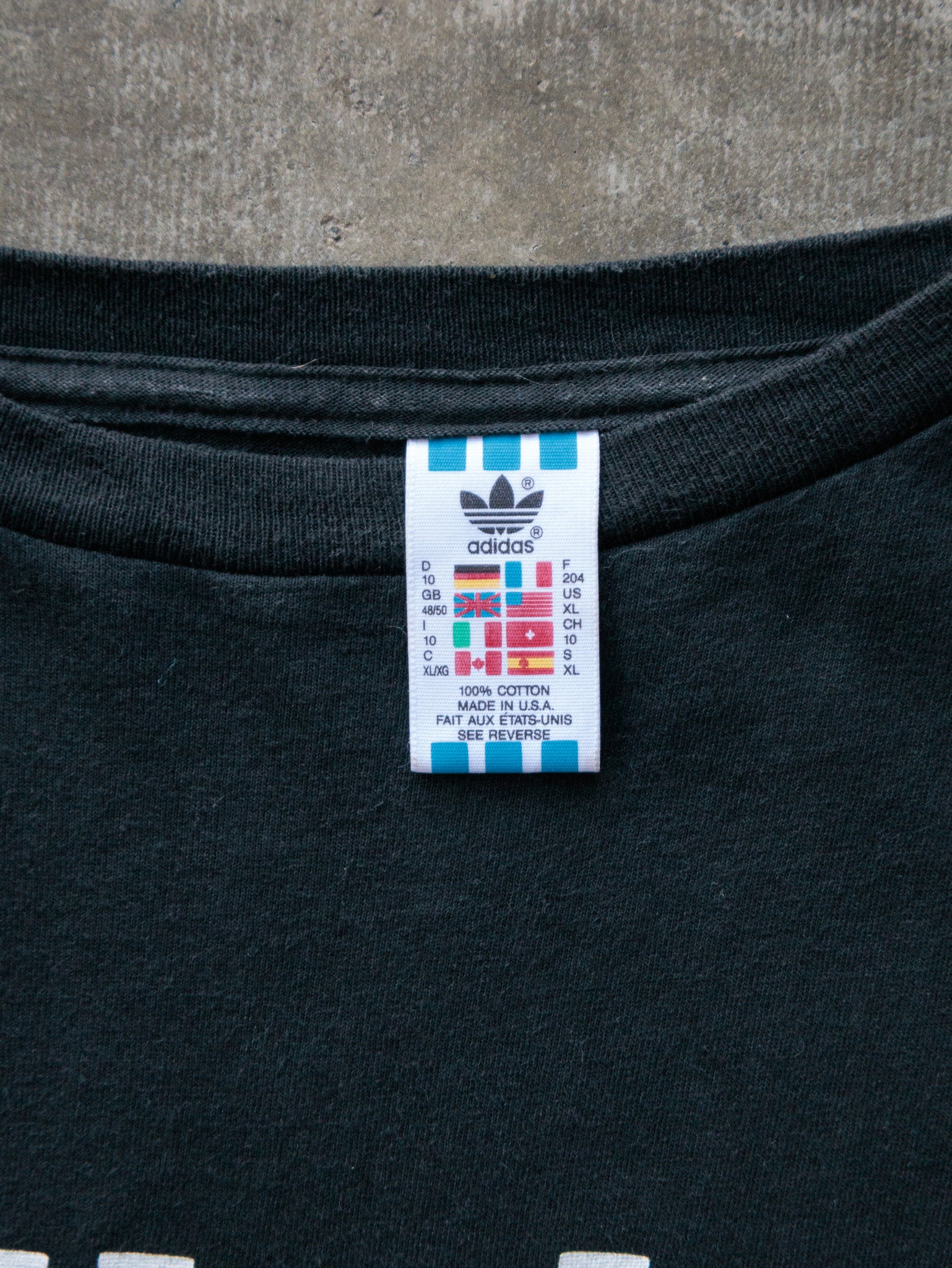 Vintage 90s Black Adidas Tee (XL)