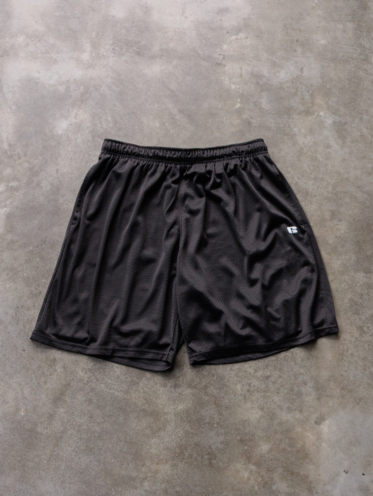 Vintage 00s Black Russell Athletic Mesh Shorts (2XL)